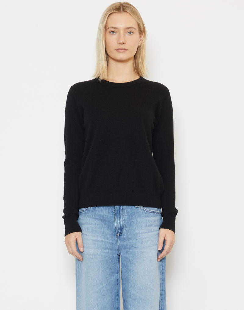 Black Cashmere Essential Pullover