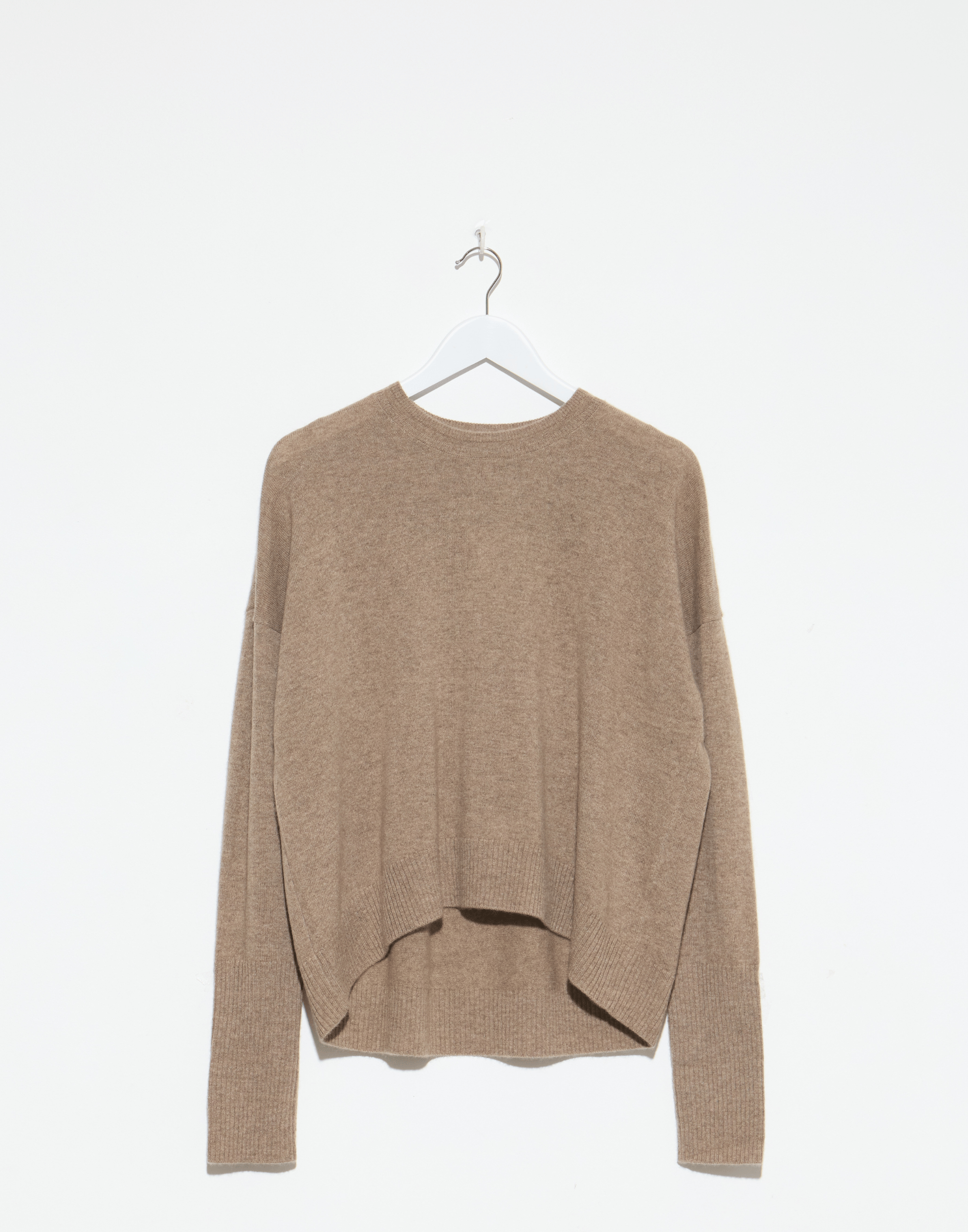 Shiitake Raw Cashmere Relaxed Pullover