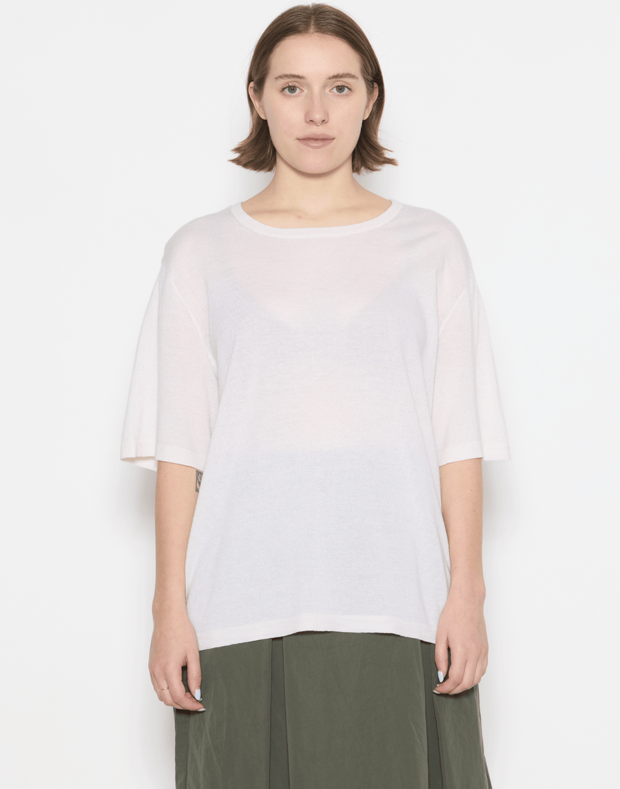Ivory Cashmere & Silk Sen T-Shirt