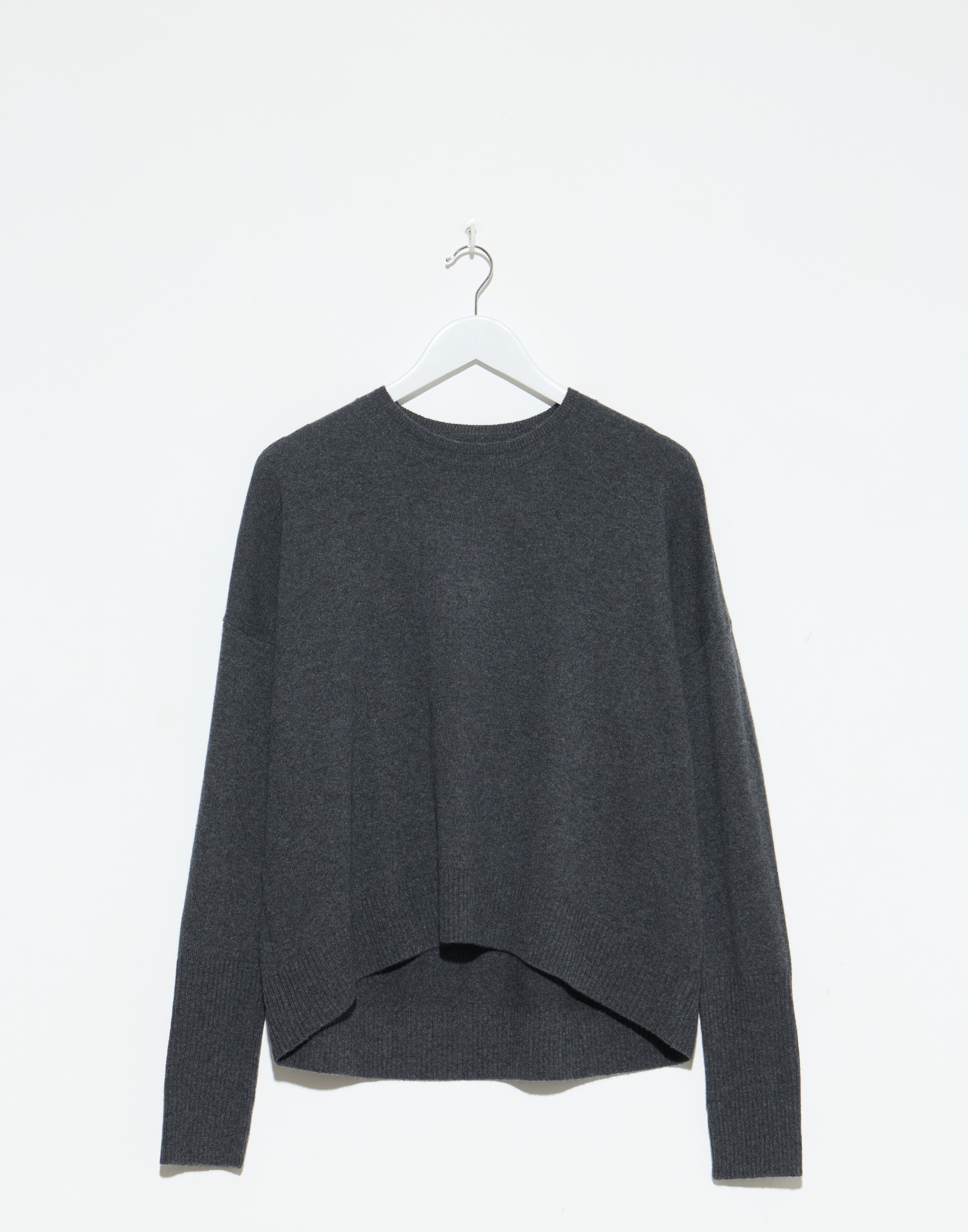 Dark Grey Cashmere Relaxed Pullover