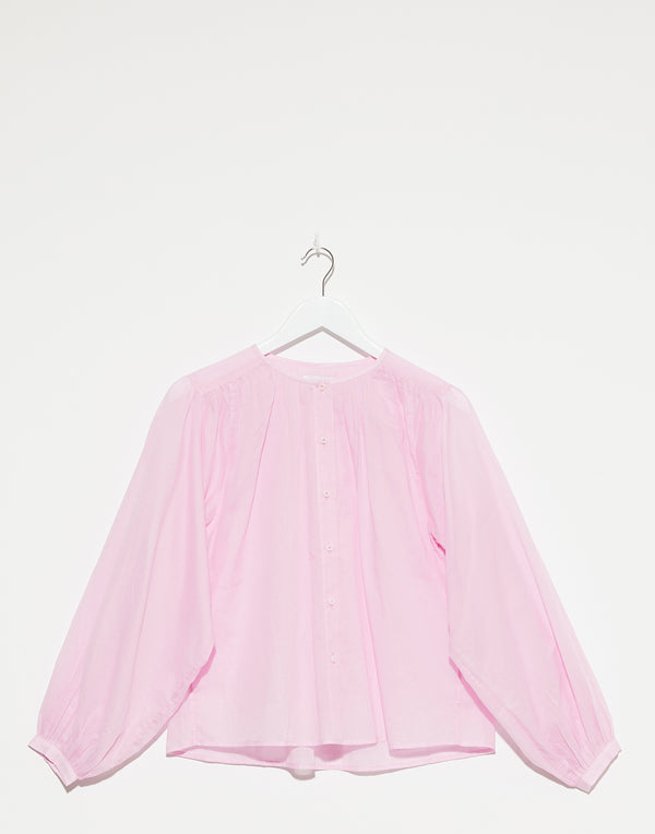 Dahlia Pink Cotton Voile Blouse