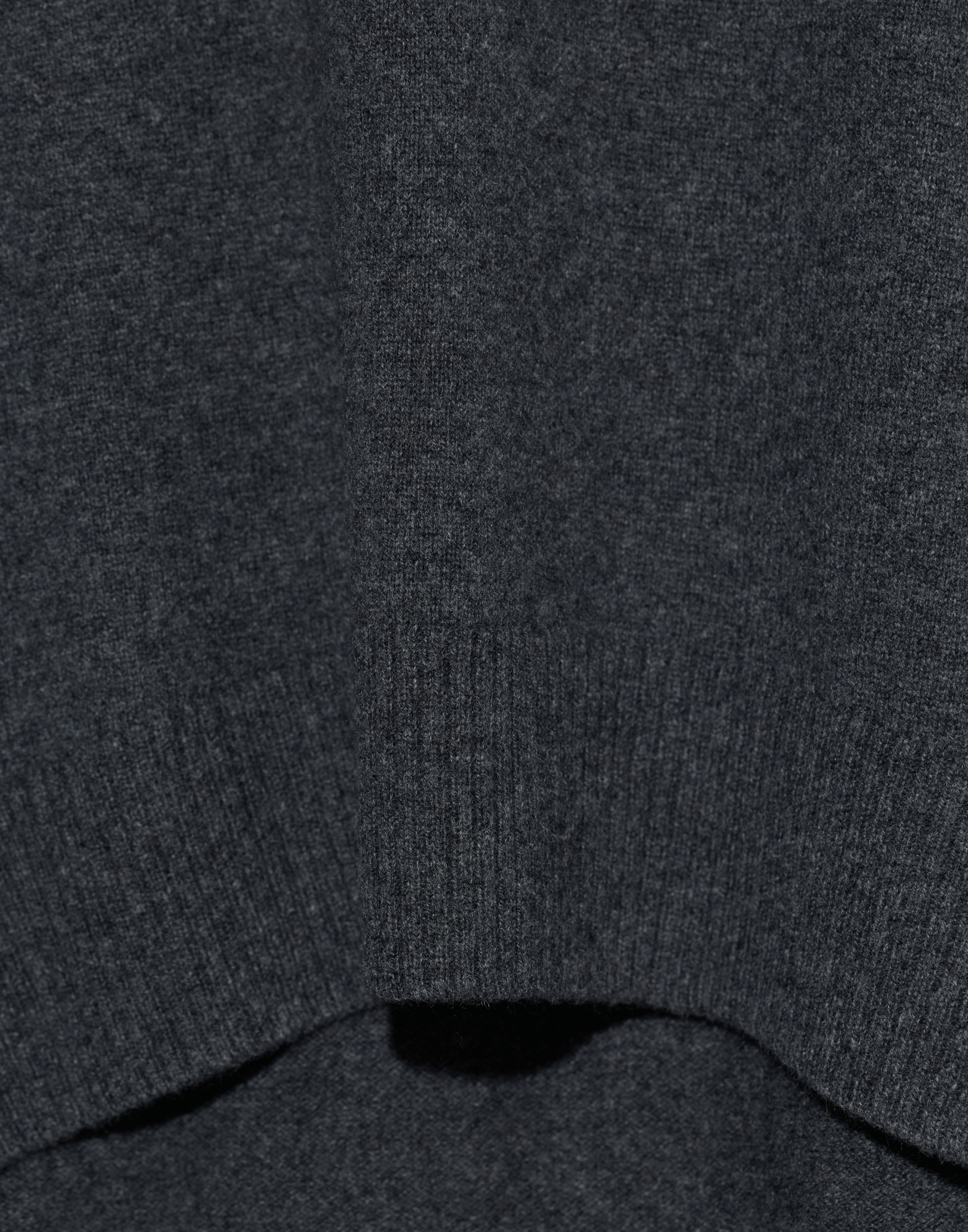 Dark Grey Cashmere Relaxed Pullover