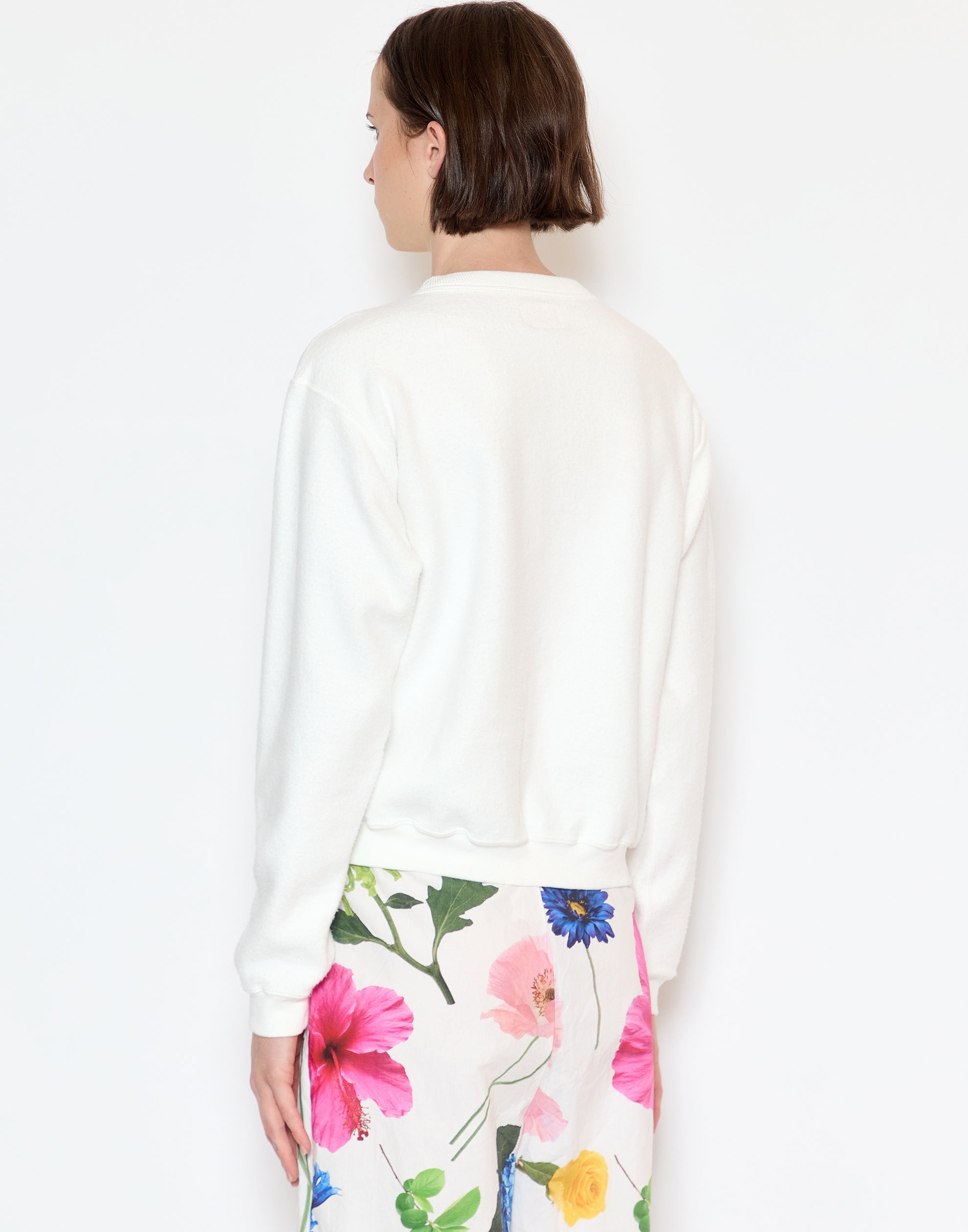 Off White Cotton Hina Sweatshirt