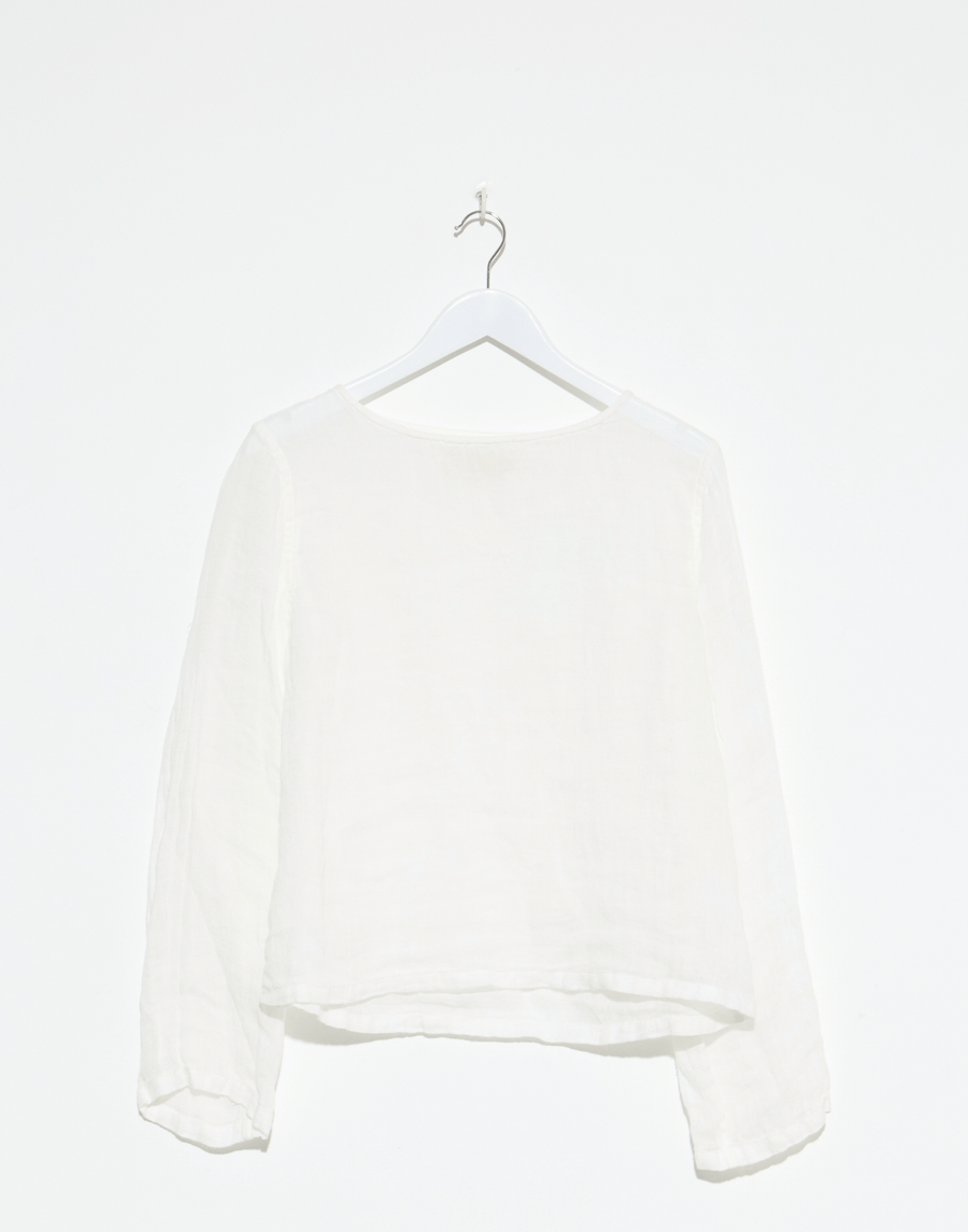 White Linen Gauze Lilly Top