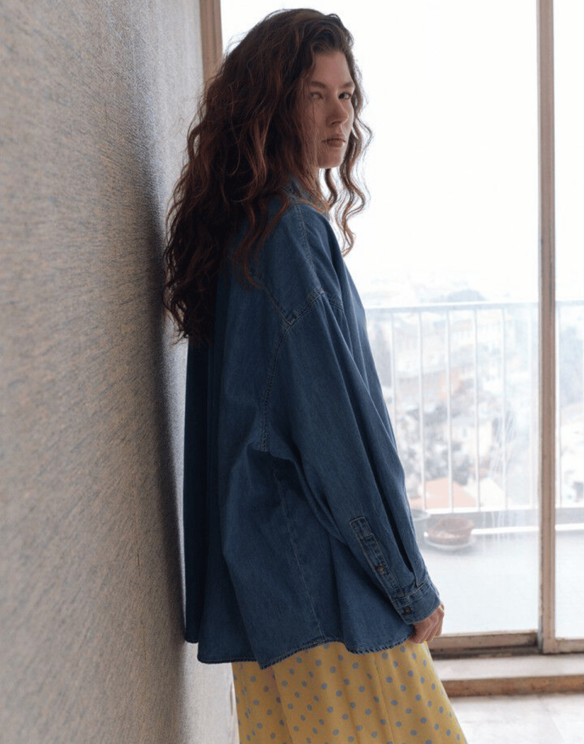 Medium Blue Cotton Denim Izyway Shirt