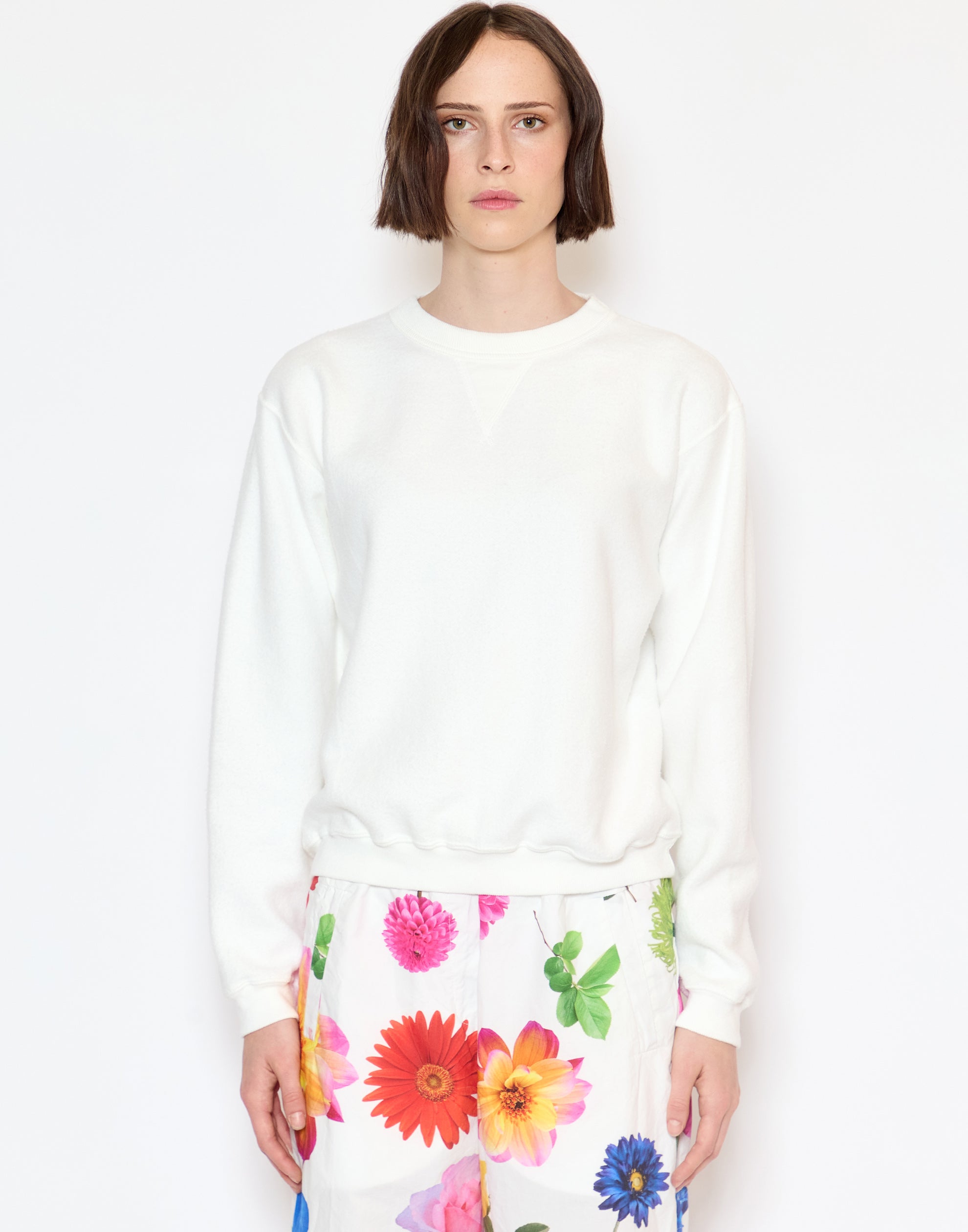 Off White Cotton Hina Sweatshirt