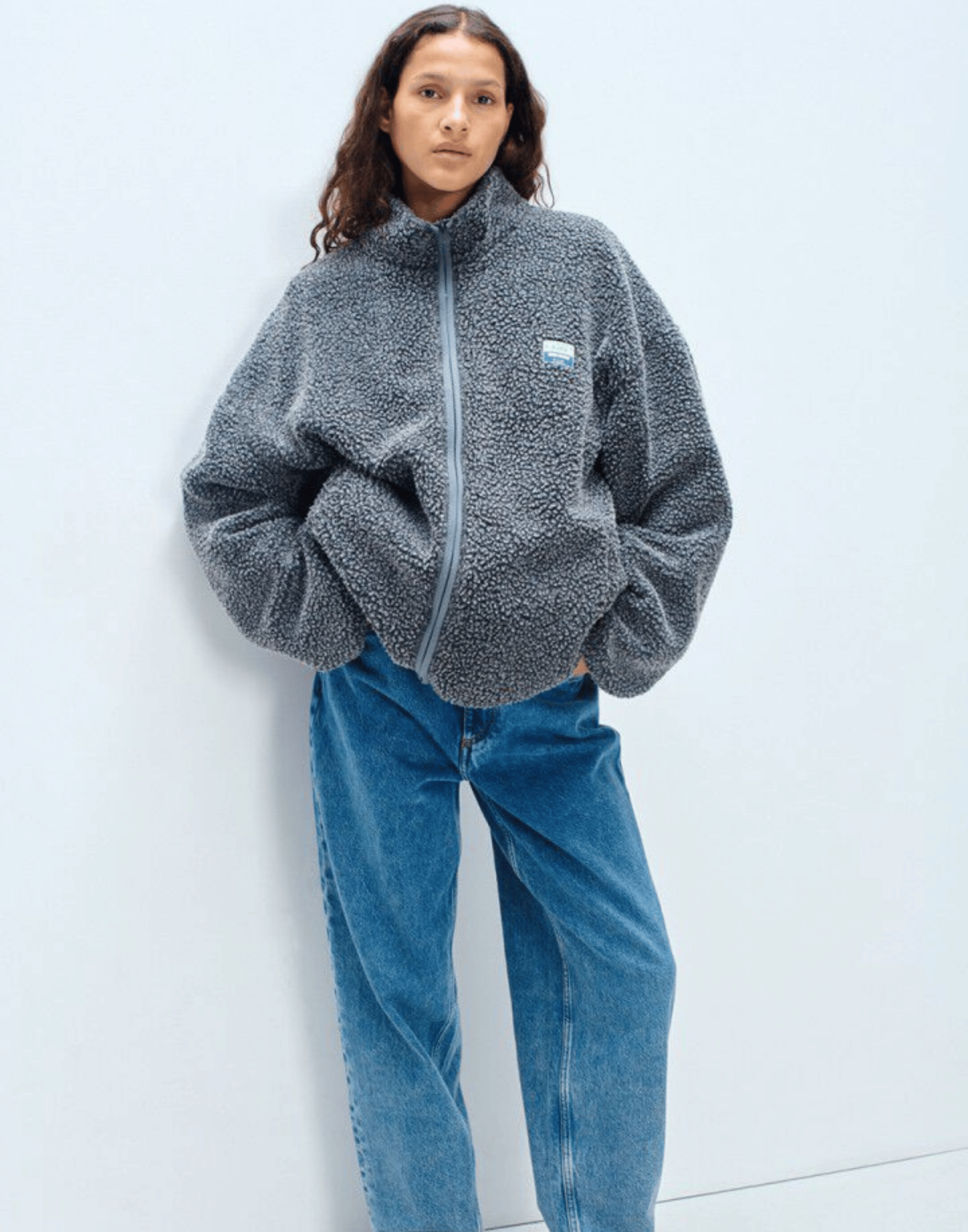 Charcoal Faux Shearling Hocktown Jacket