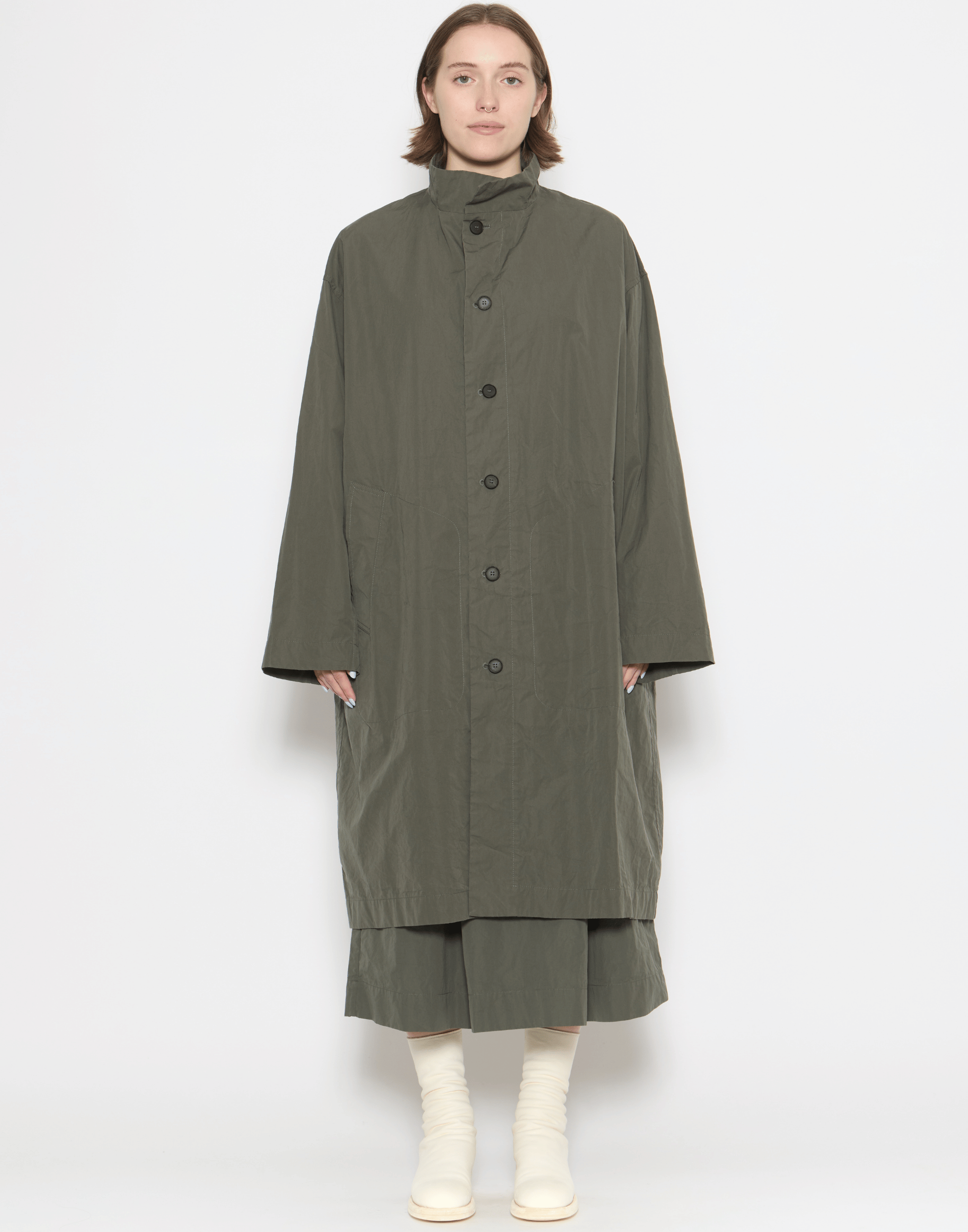 Wood Green Cotton Water-Repellent Alex Coat
