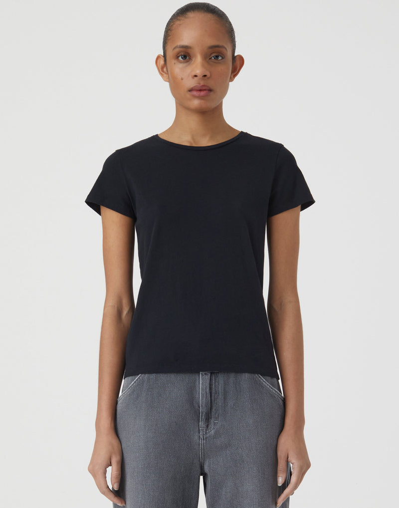 Black Cotton Basic T-Shirt