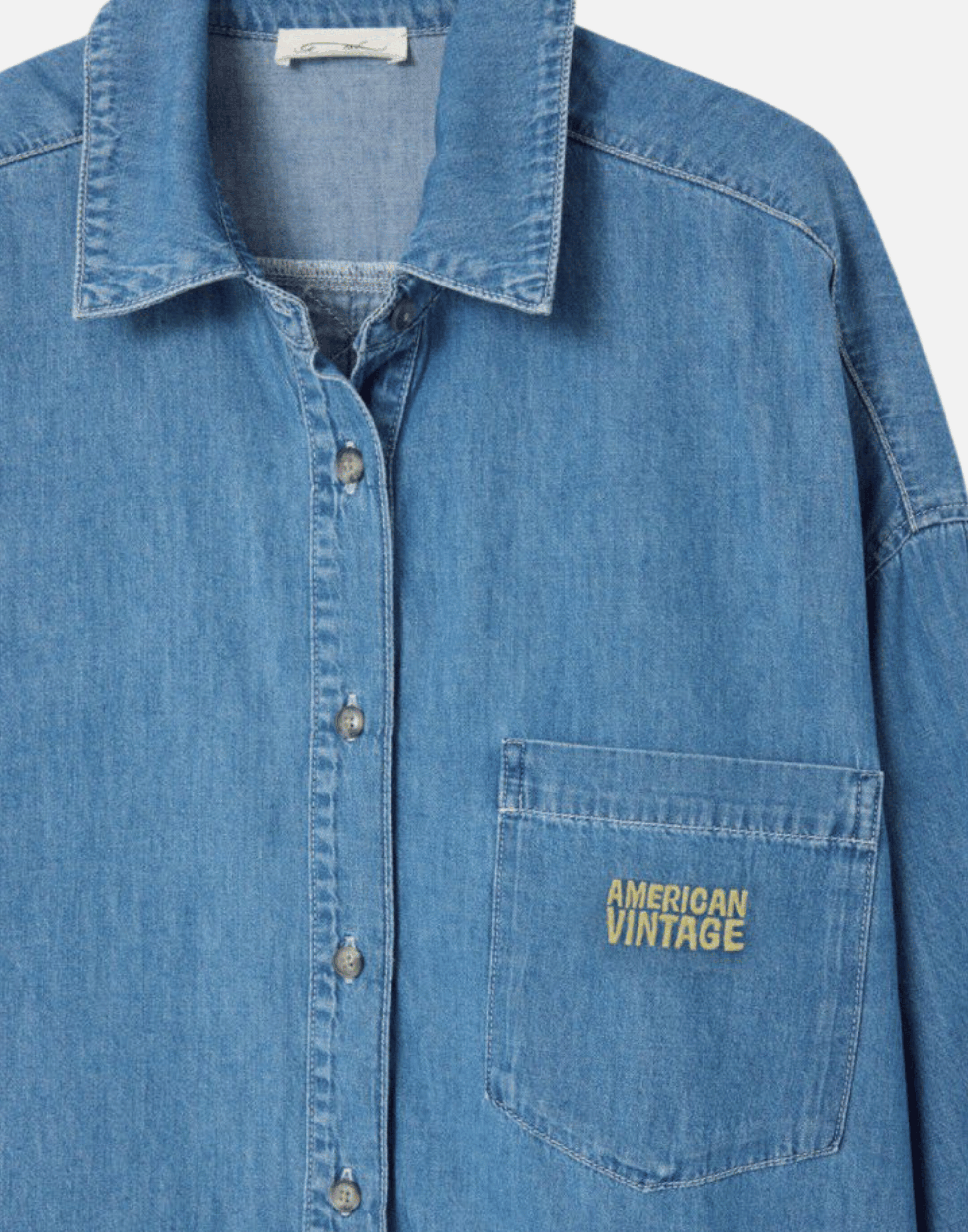 Medium Blue Cotton Denim Izyway Shirt