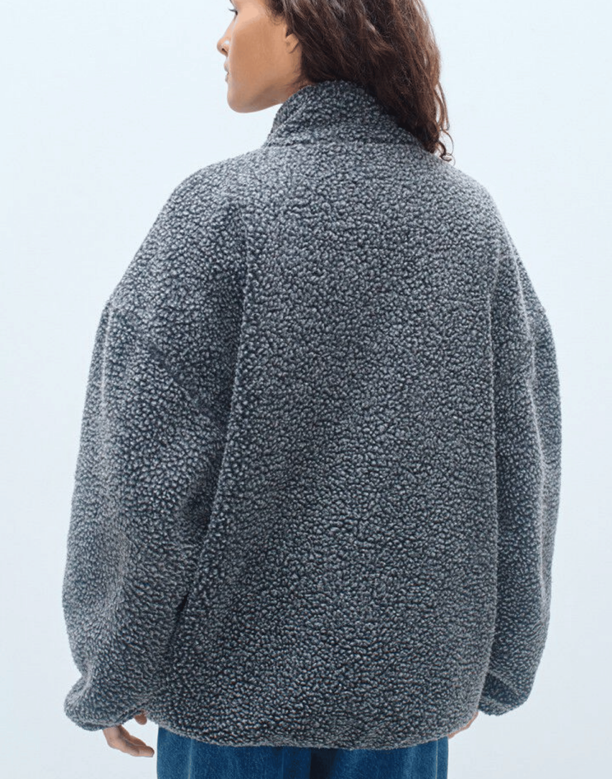 Charcoal Faux Shearling Hocktown Jacket