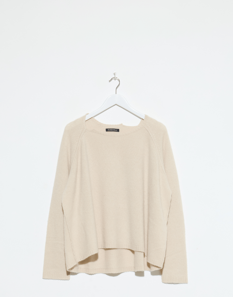 Bone Cashmere & Sable Pullover