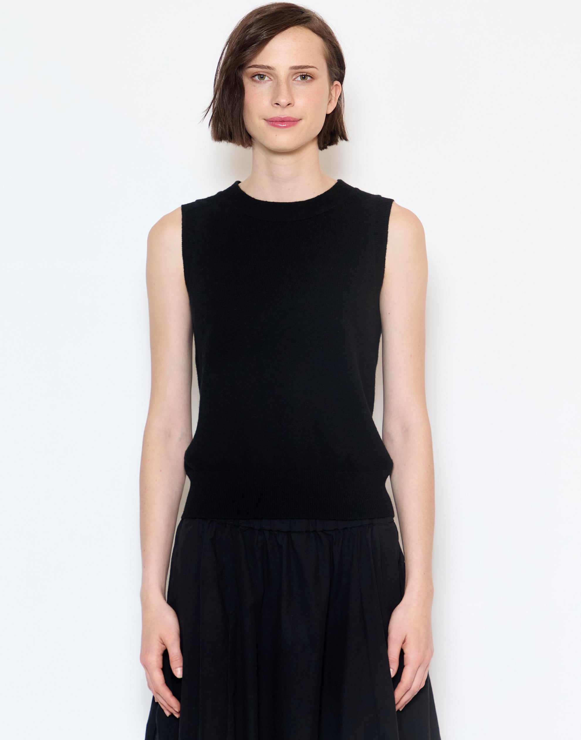 Black Cashmere Tank Top