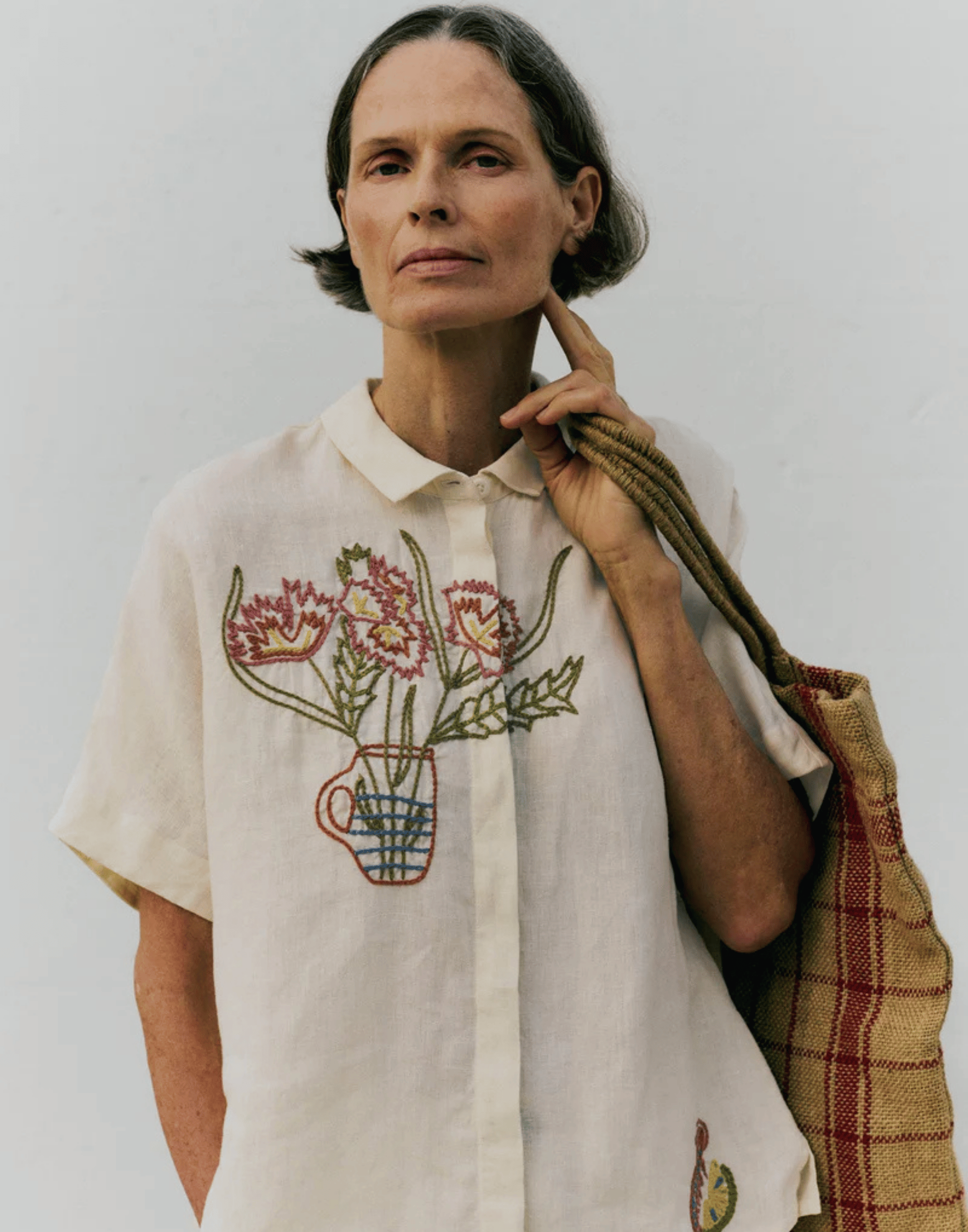 Embroidered Al Fresco Linen Shirt