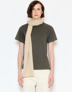 Beige Raw Cashmere Everyday Scarf