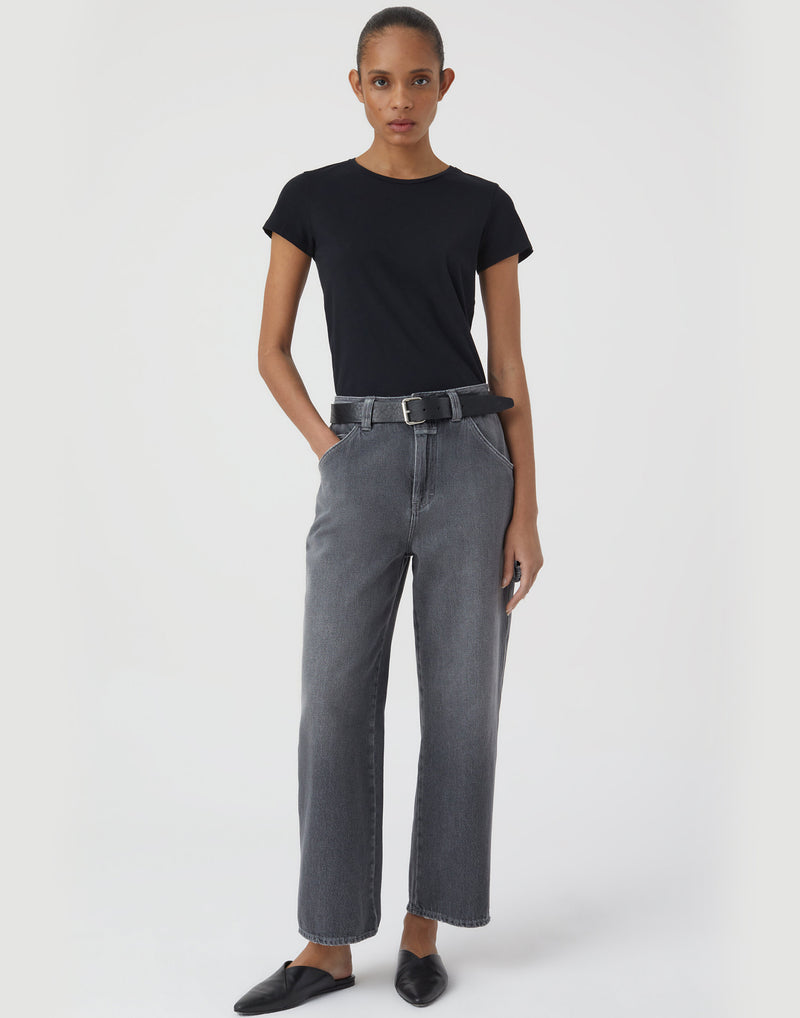 Black Cotton Basic T-Shirt