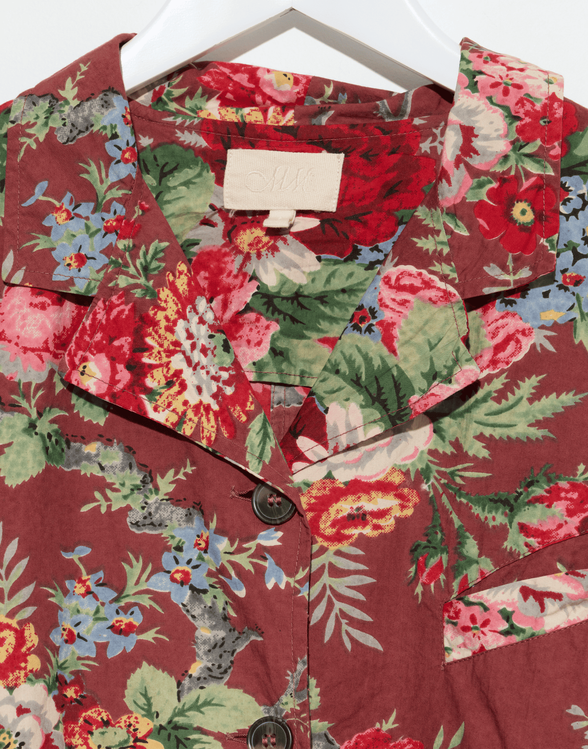 Sunset Floral Print Cotton Dominique Blazer
