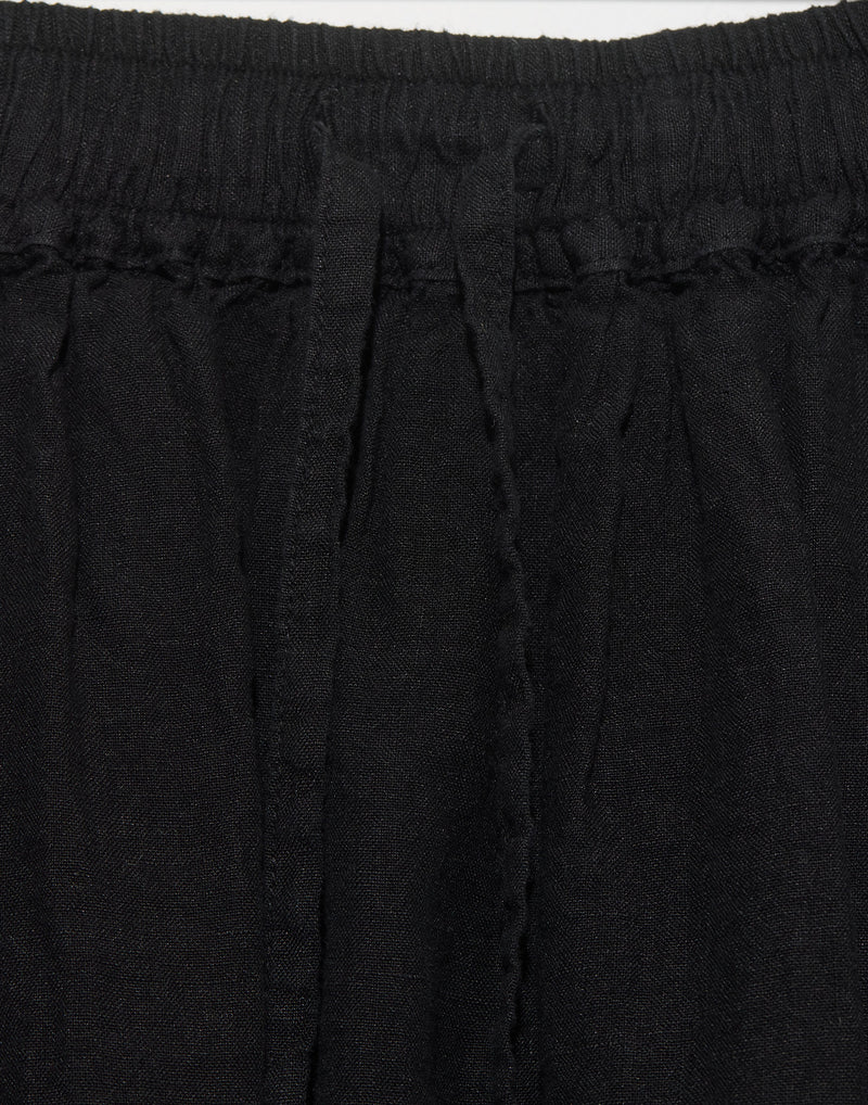 Black Linen Emily Skirt
