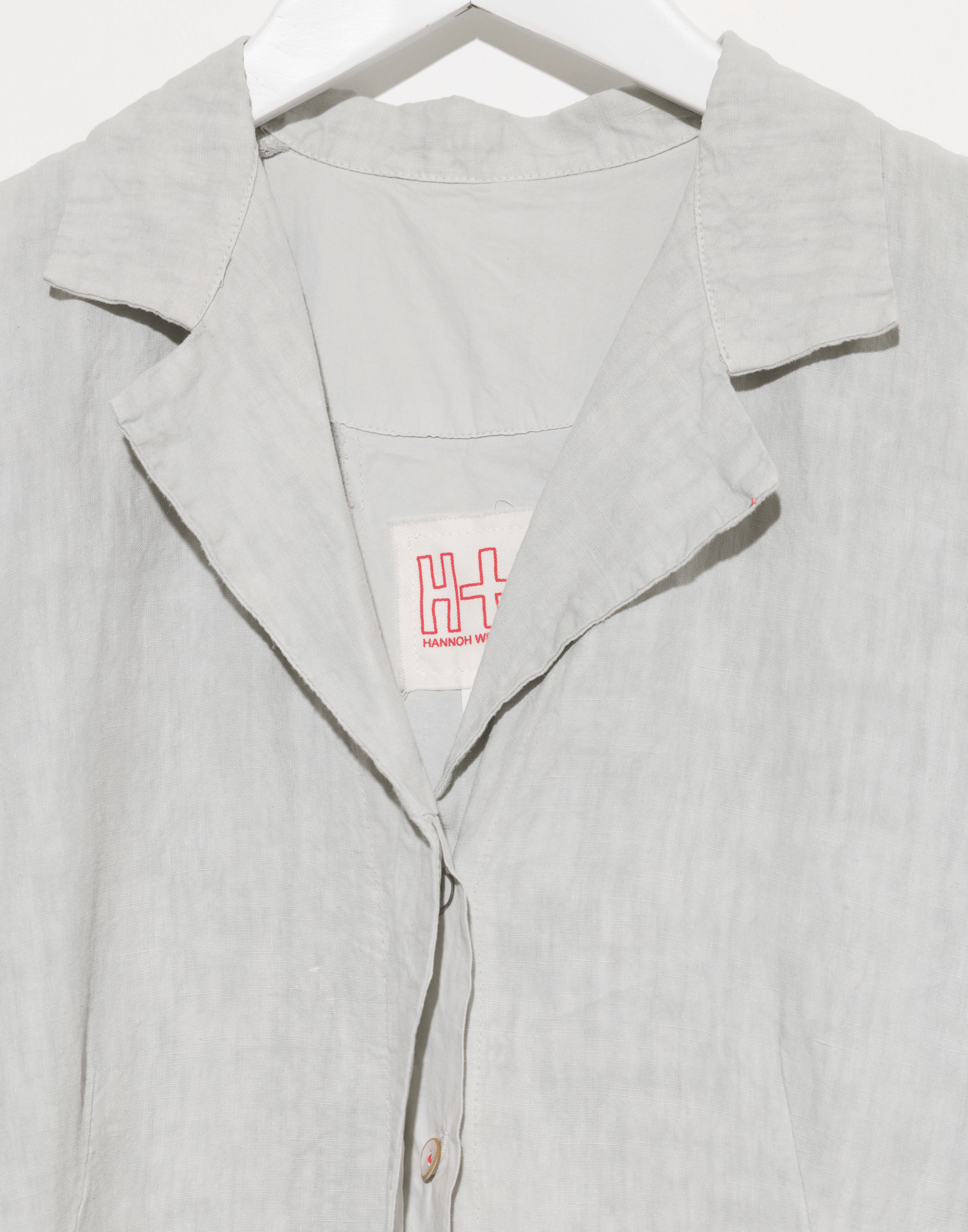 Pearl Grey Linen Davina Shirt Dress