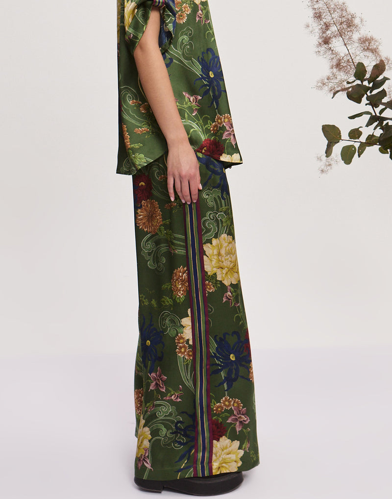 Silk Satin Avery Wide Leg Pants