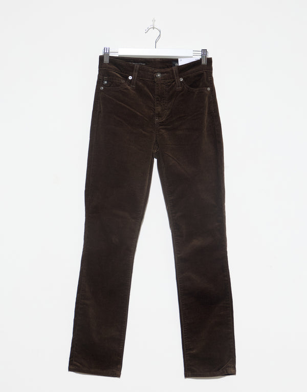 Rich Umber Corduroy Mari Mid Rise Jeans