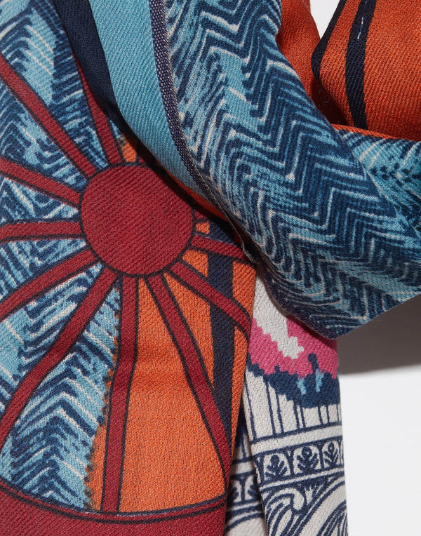 Orange Wool Nomade Scarf