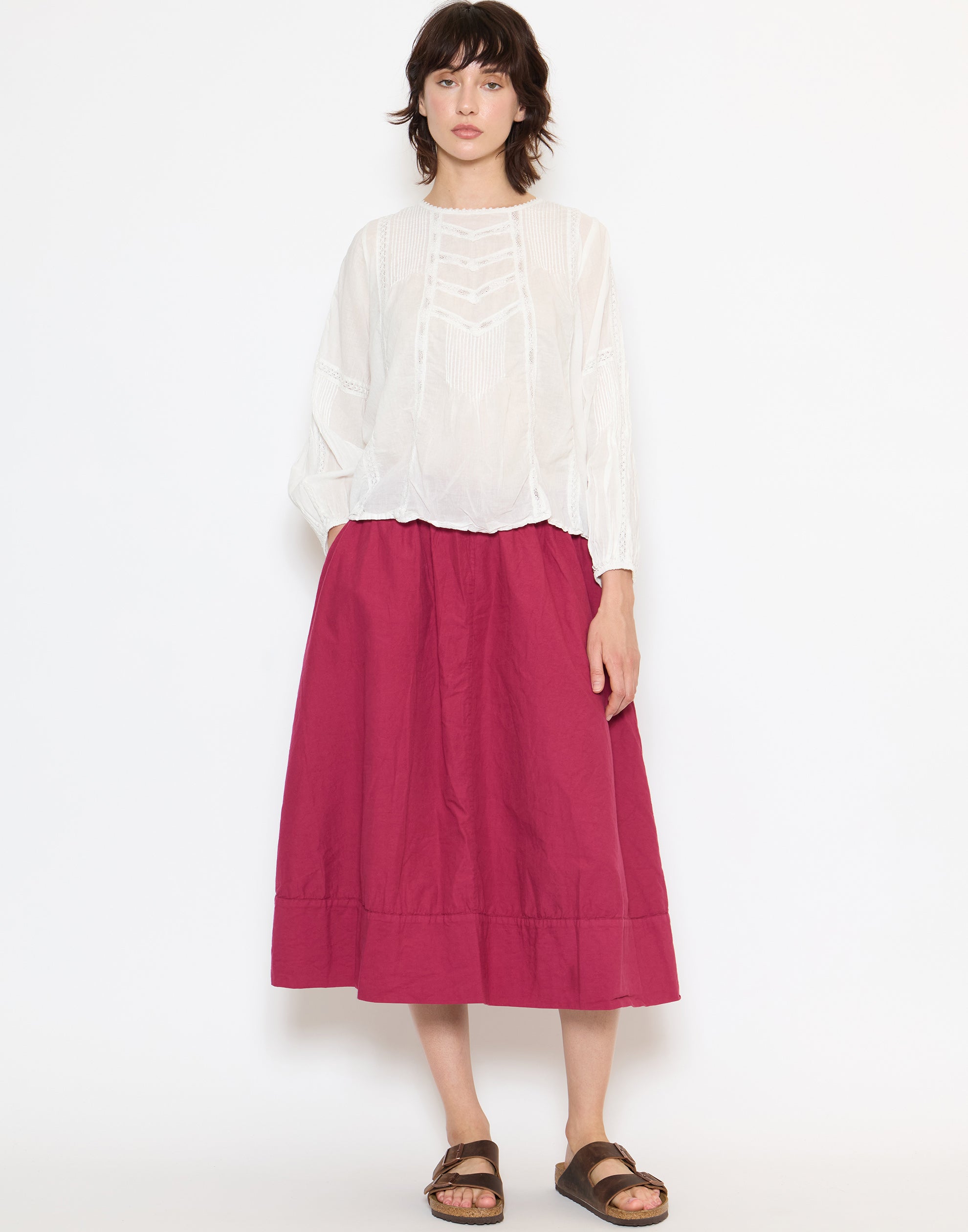 White Cotton Lace Alice Blouse