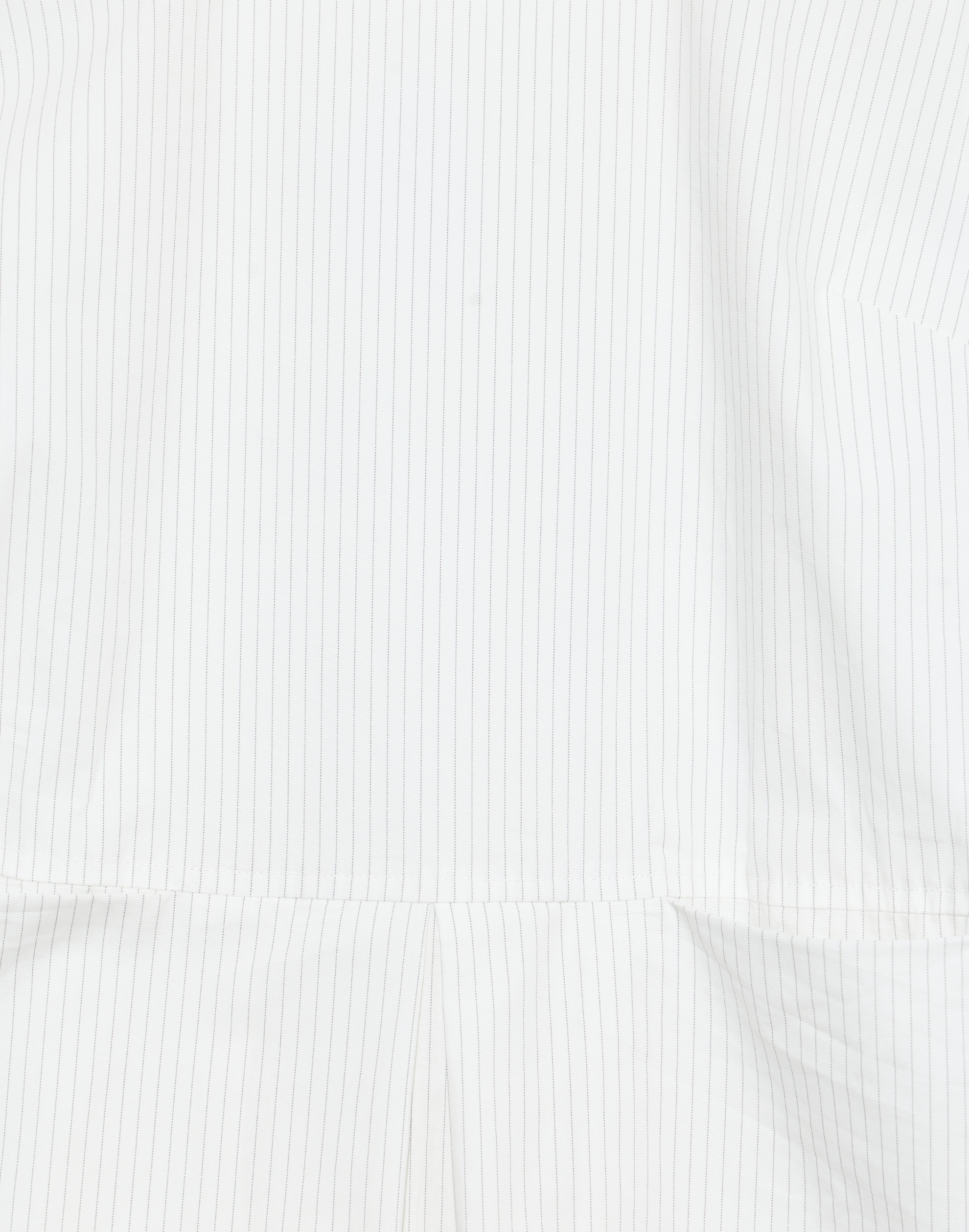 White Pinstripe Cotton Floss Dress