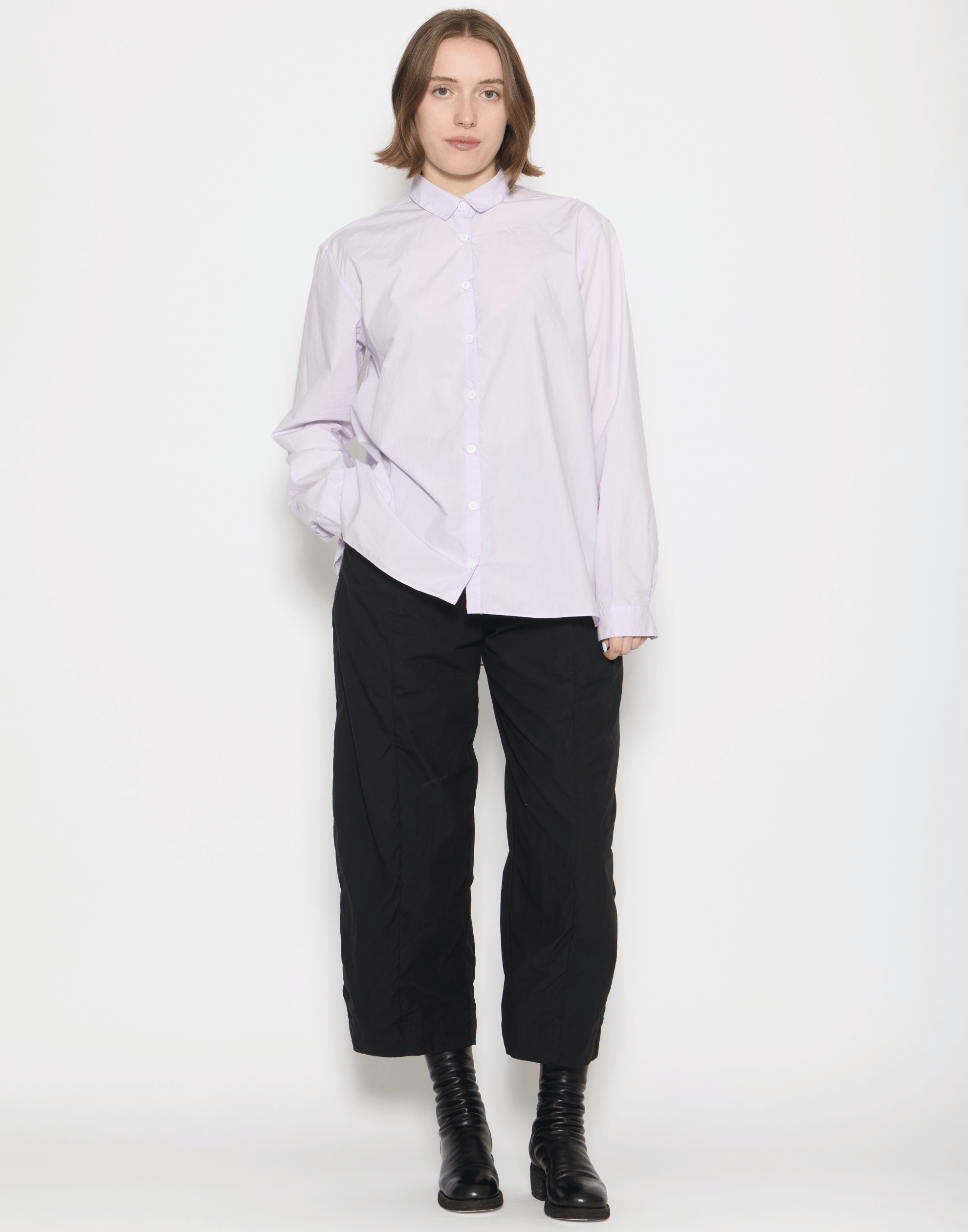 Peony Cotton Loose Tyrol Shirt