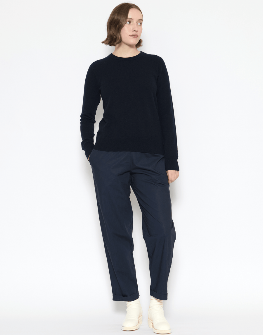 Navy Cashmere Essential Pullover