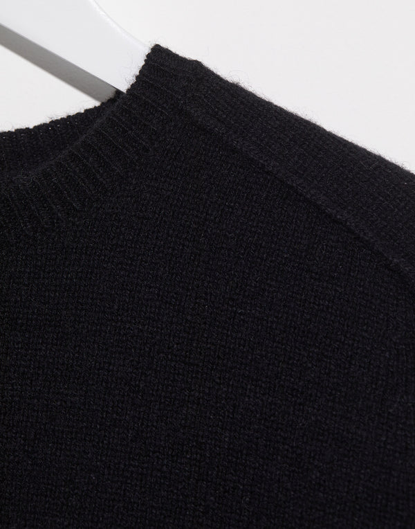 Black Wool & Yak Unisex Pullover
