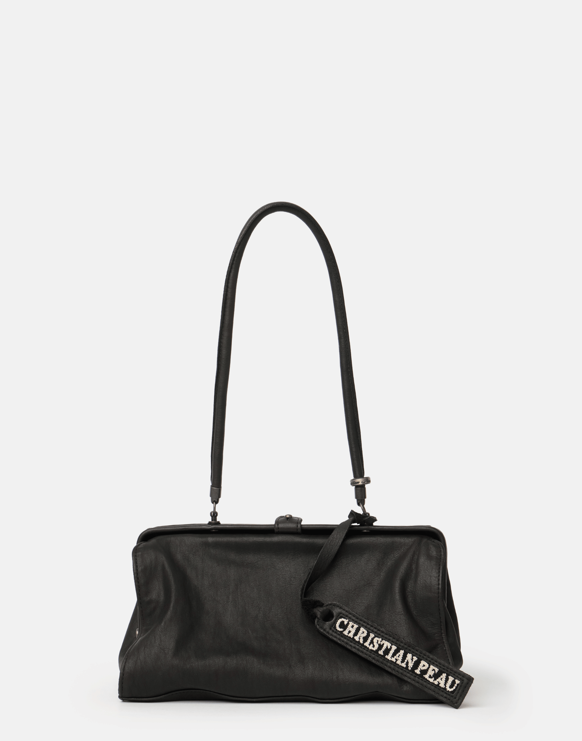 christian peau バッグ Shop Christian Peau Bags Online | Black Leather Medium Long Handle Bag