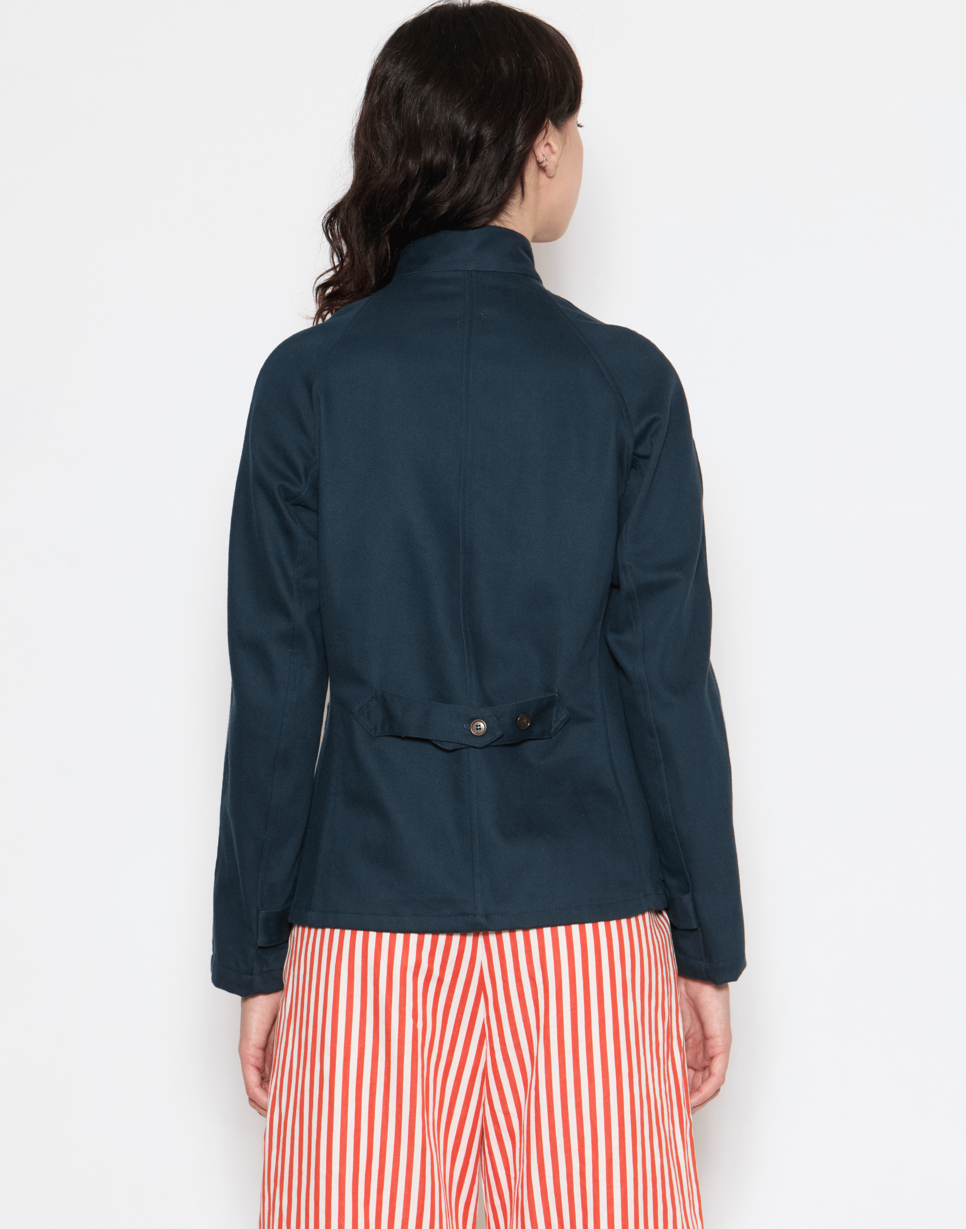 Navy Cotton Twill Train Drivers Jacket