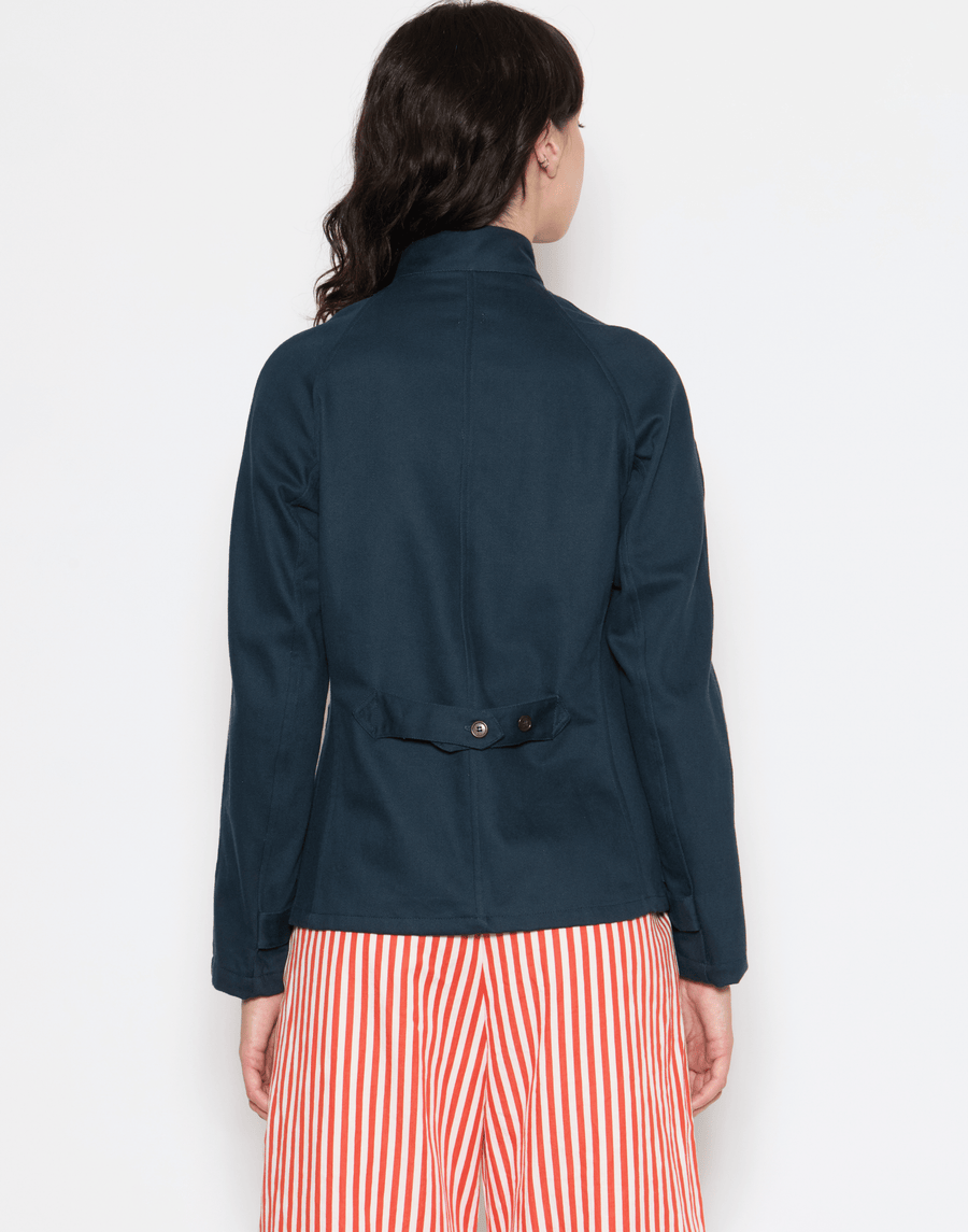 Navy Cotton Twill Train Drivers Jacket