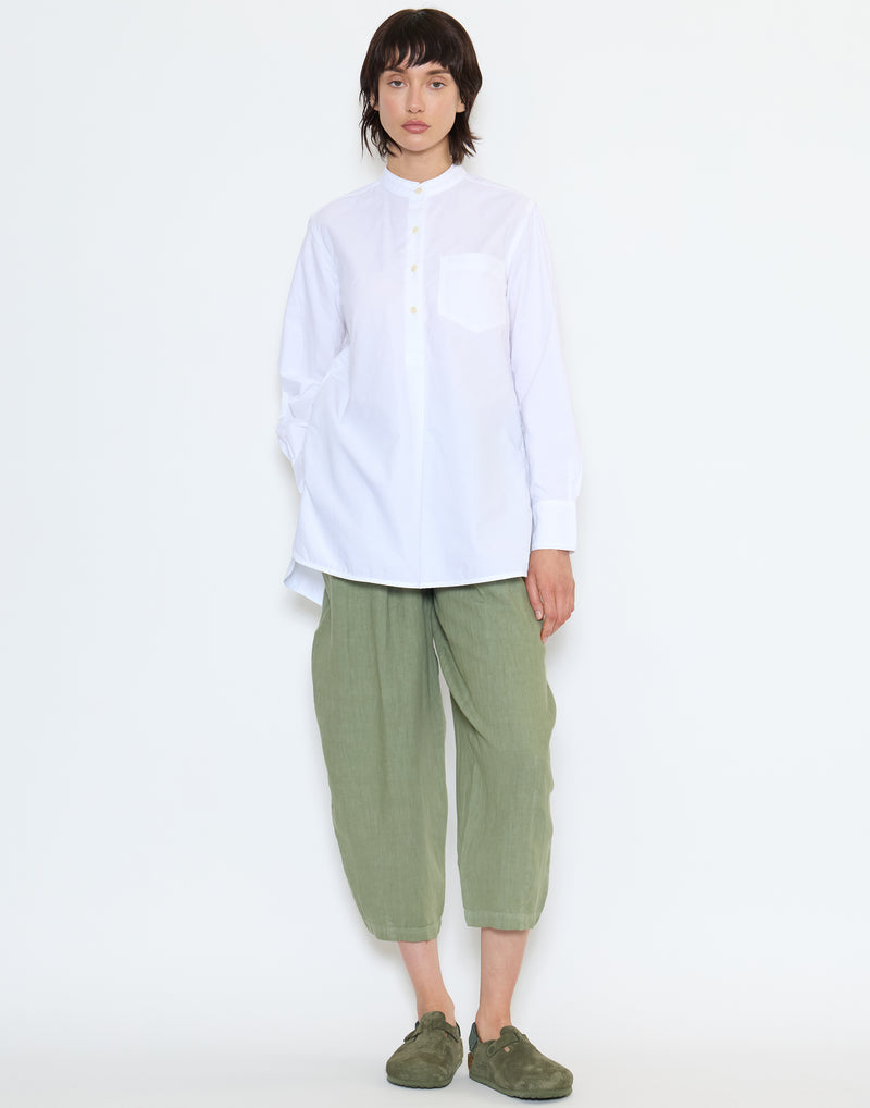 White Cotton Taro Oxford Shirt