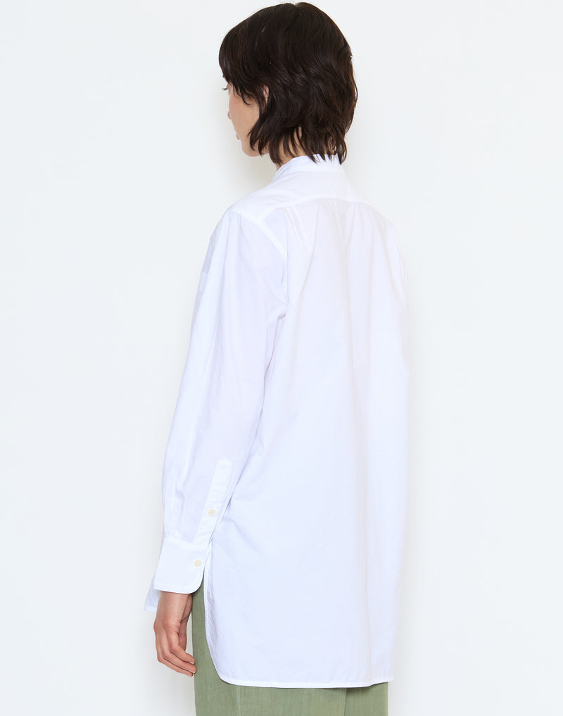 White Cotton Taro Oxford Shirt