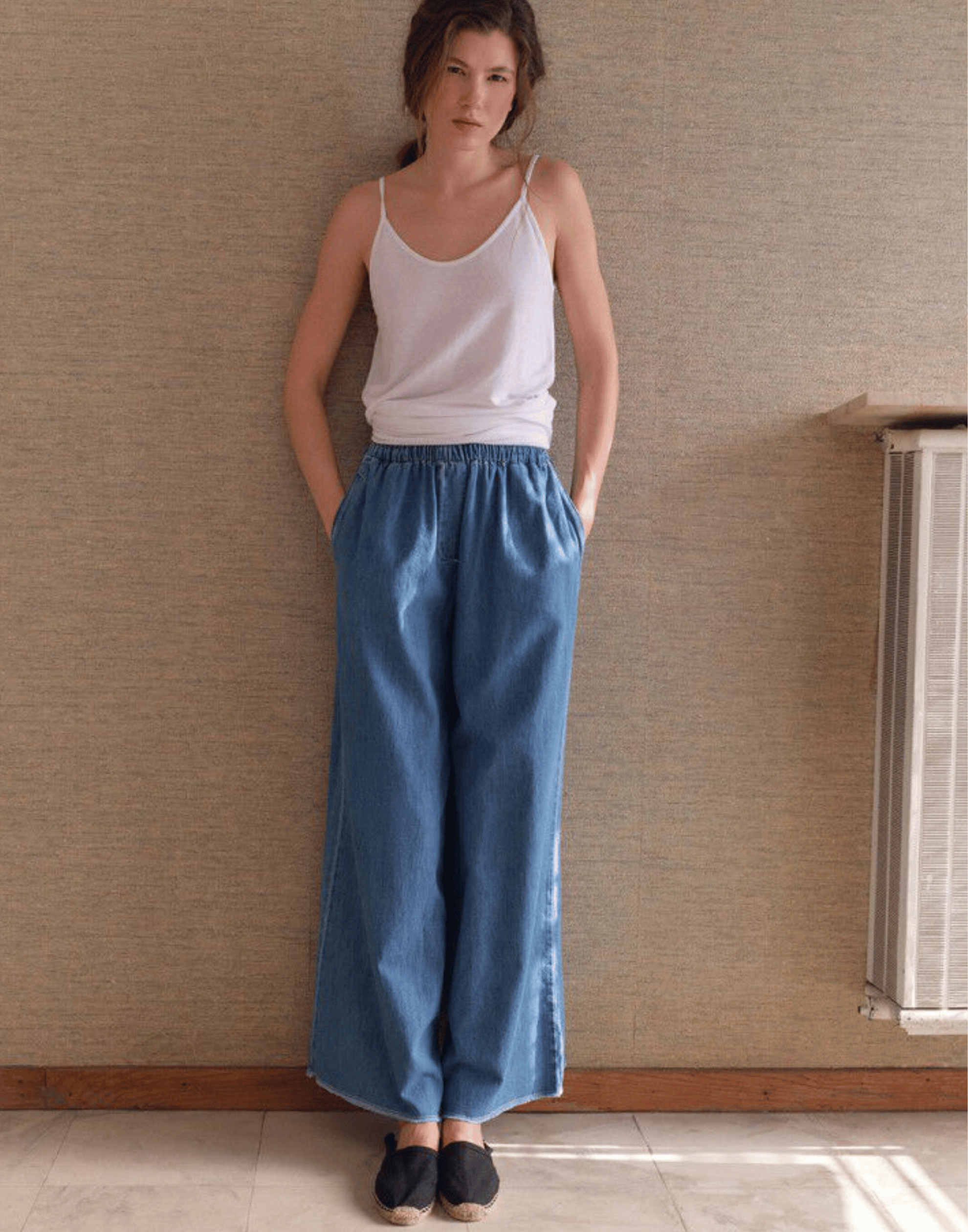 Medium Blue Cotton Denim Izyway Pants