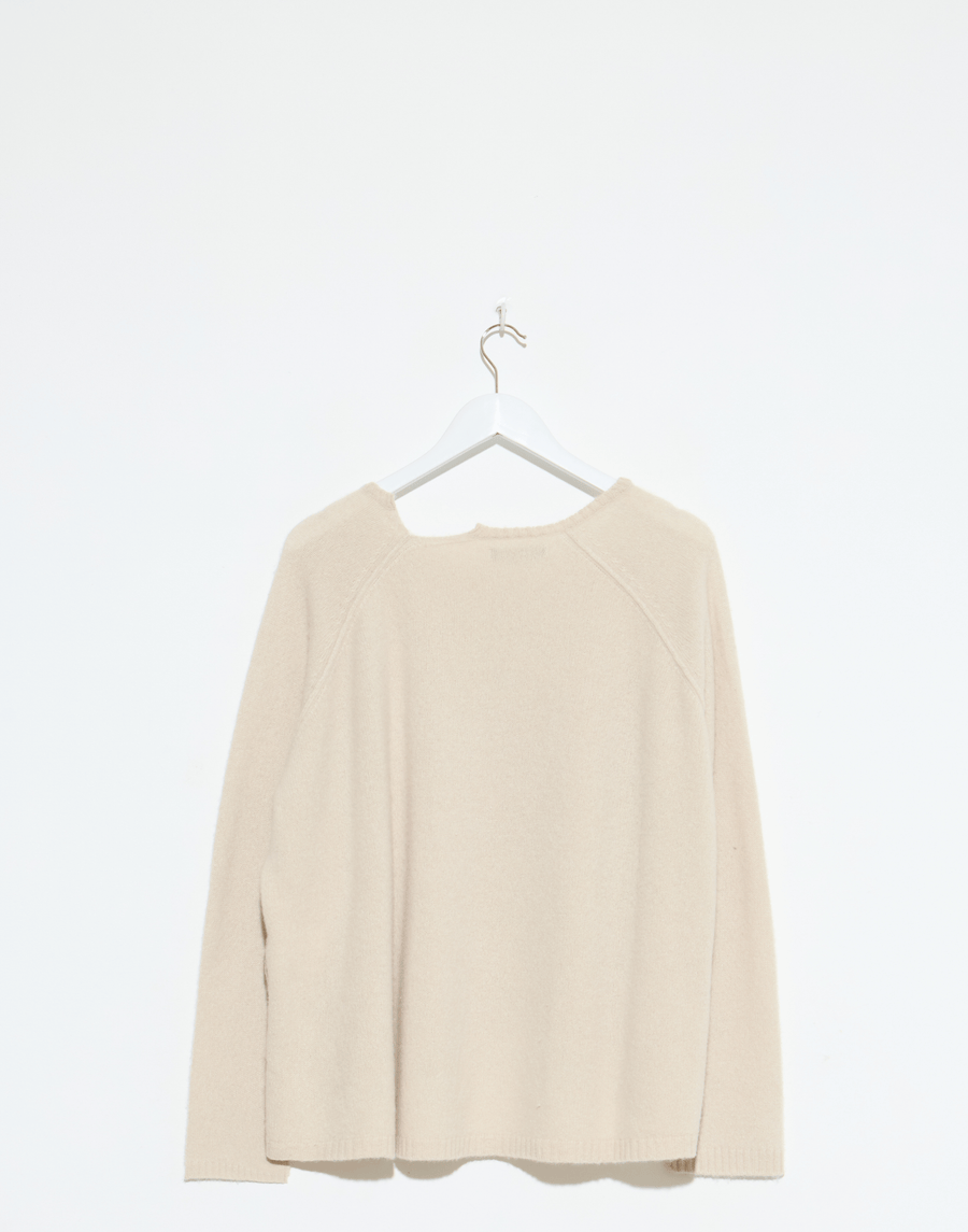 Bone Cashmere & Sable Pullover