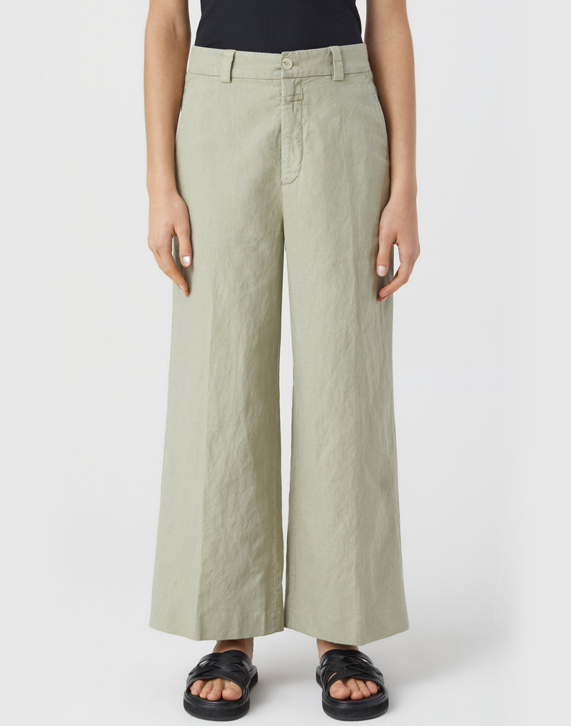 Moss Linen & Cotton Barton Pants