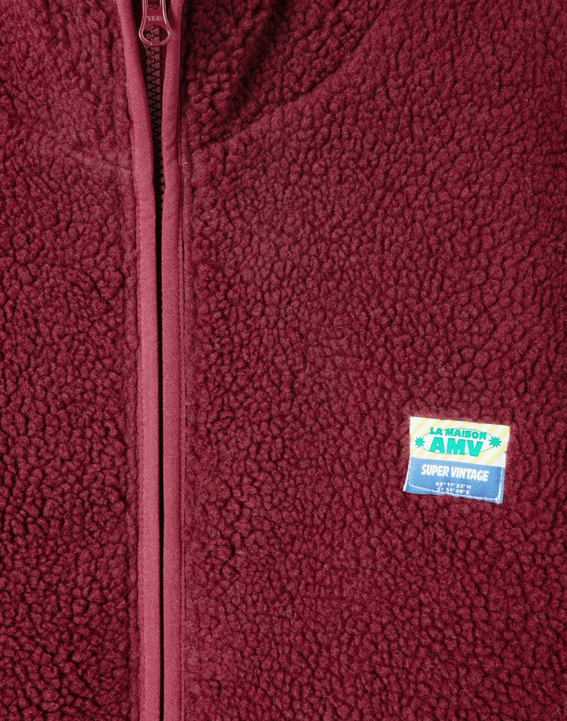 Burgundy Faux Shearling Hocktown Jacket