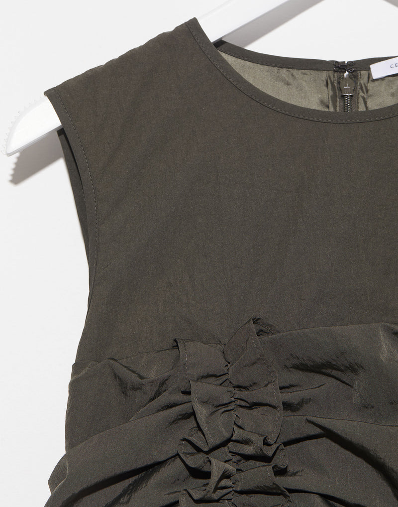 Grey Olive Recycled Taffeta Olivia Dress