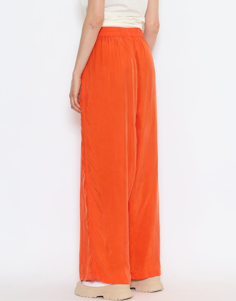 Mandarin Cupro Wide Leg Trousers