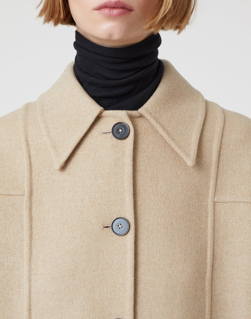 Chino Beige Double Face Wool Coat