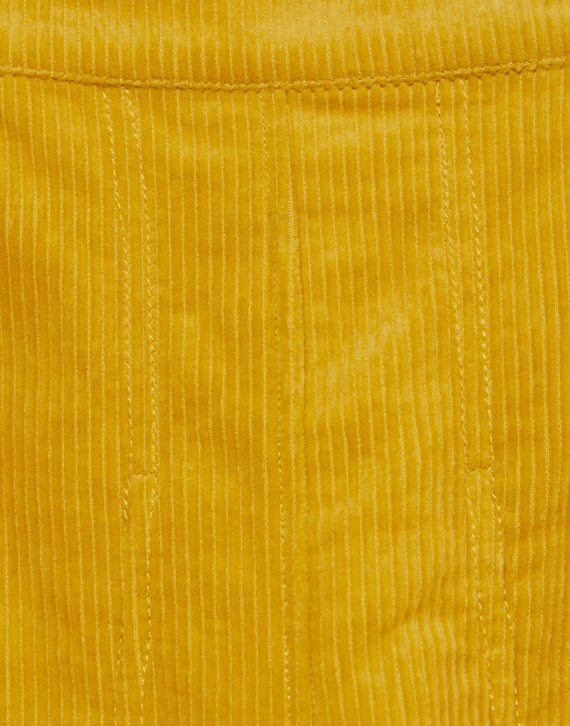 Heliodor Yellow Cotton Corduroy Skirt