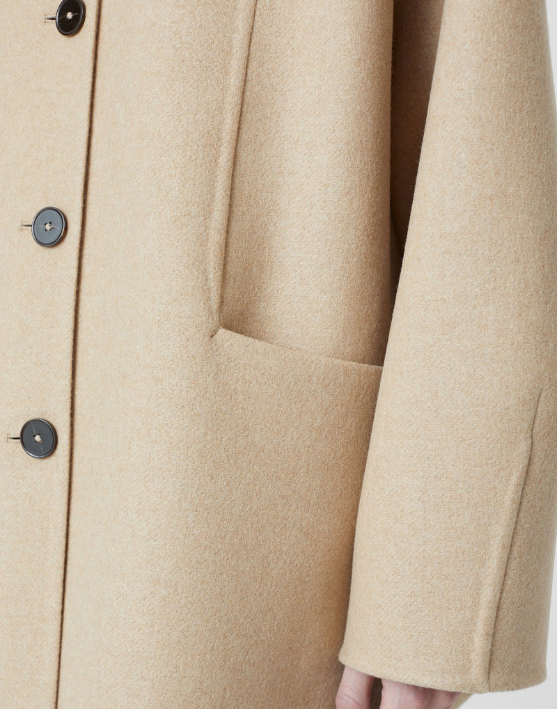 Chino Beige Double Face Wool Coat