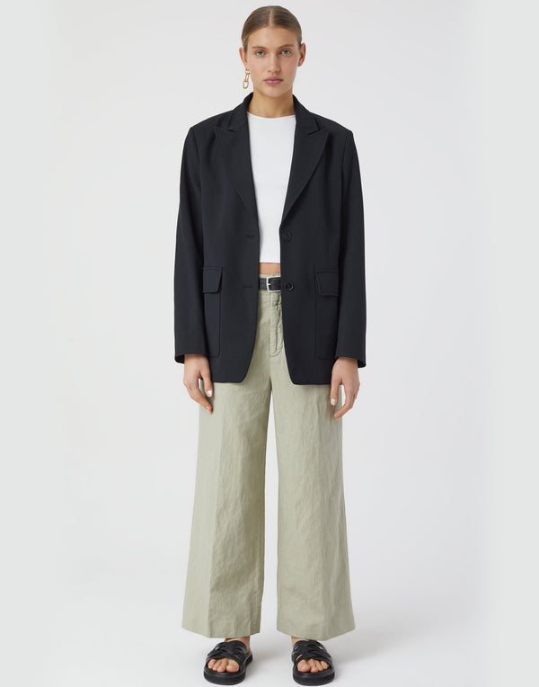Moss Linen & Cotton Barton Pants