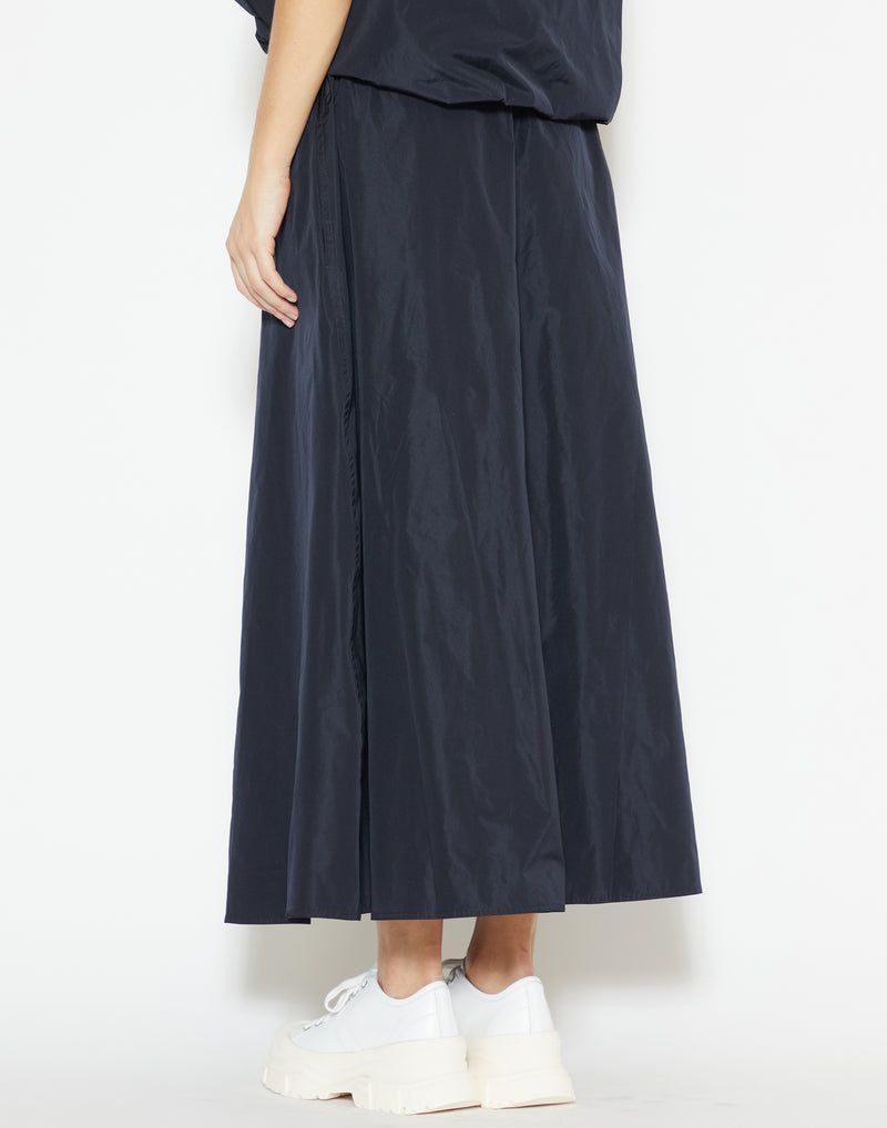 Midnight Taffeta Sebastian Midi Skirt