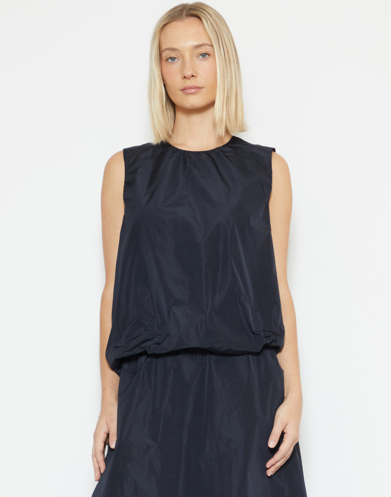 Midnight Taffeta Boom Sleeveless Top