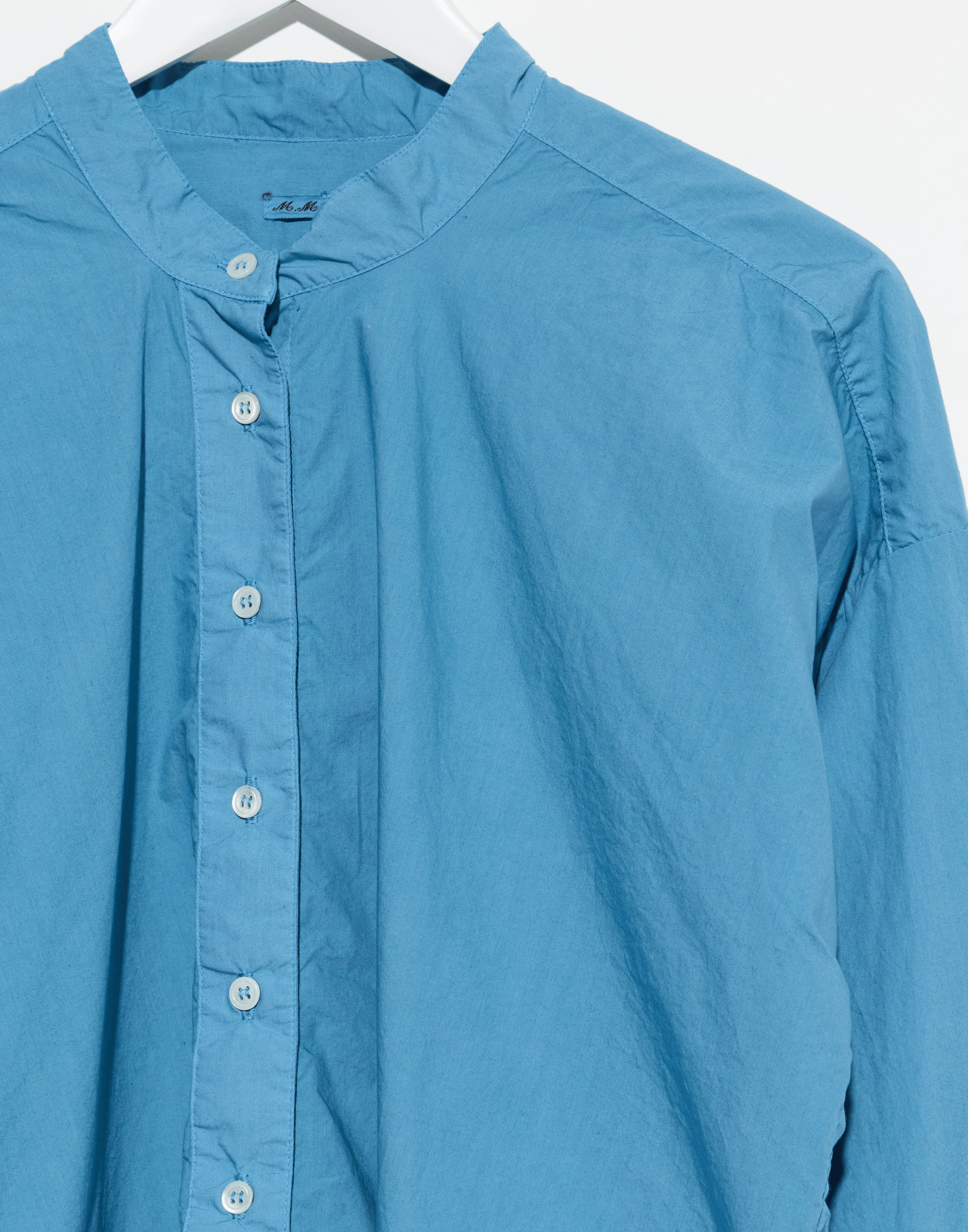 Washed Denim Cotton Poplin Coal Miner’s Shirt