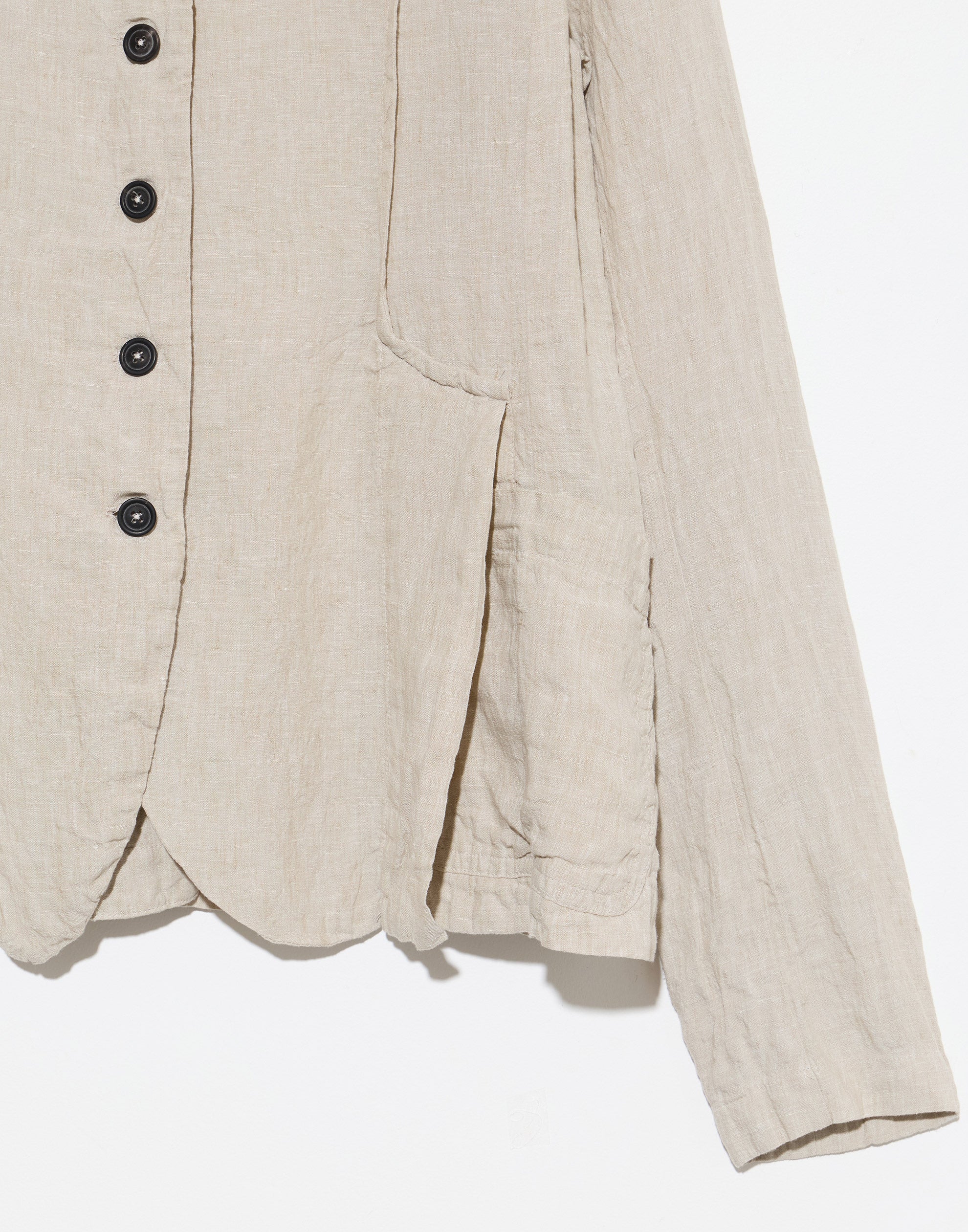 Natural Beige Linen Jacket